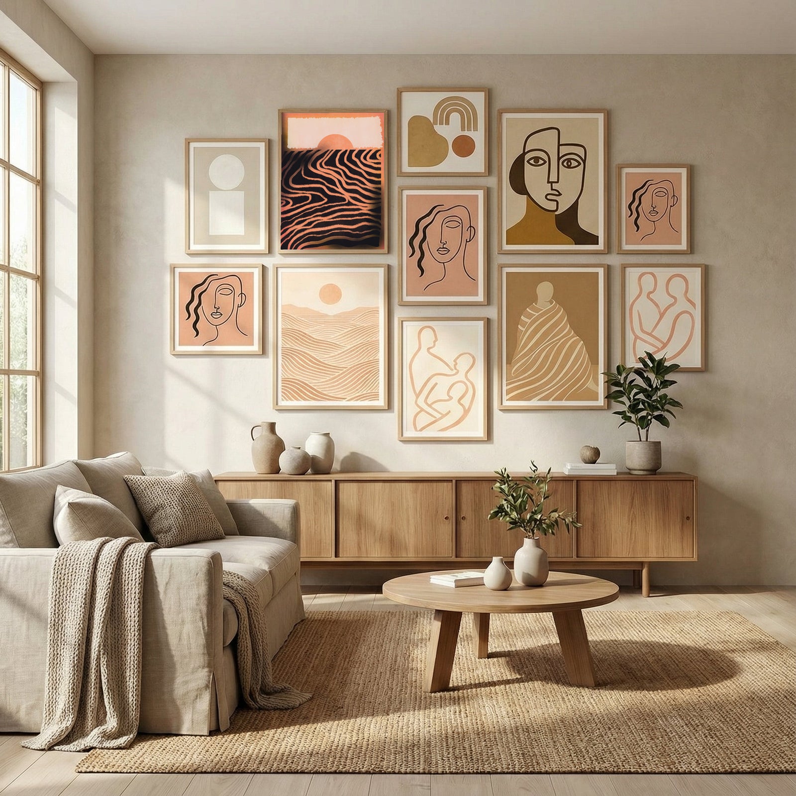 Sunset Cut Out Poster by Little Dean in Evolving Winter Elegance gallery wall
