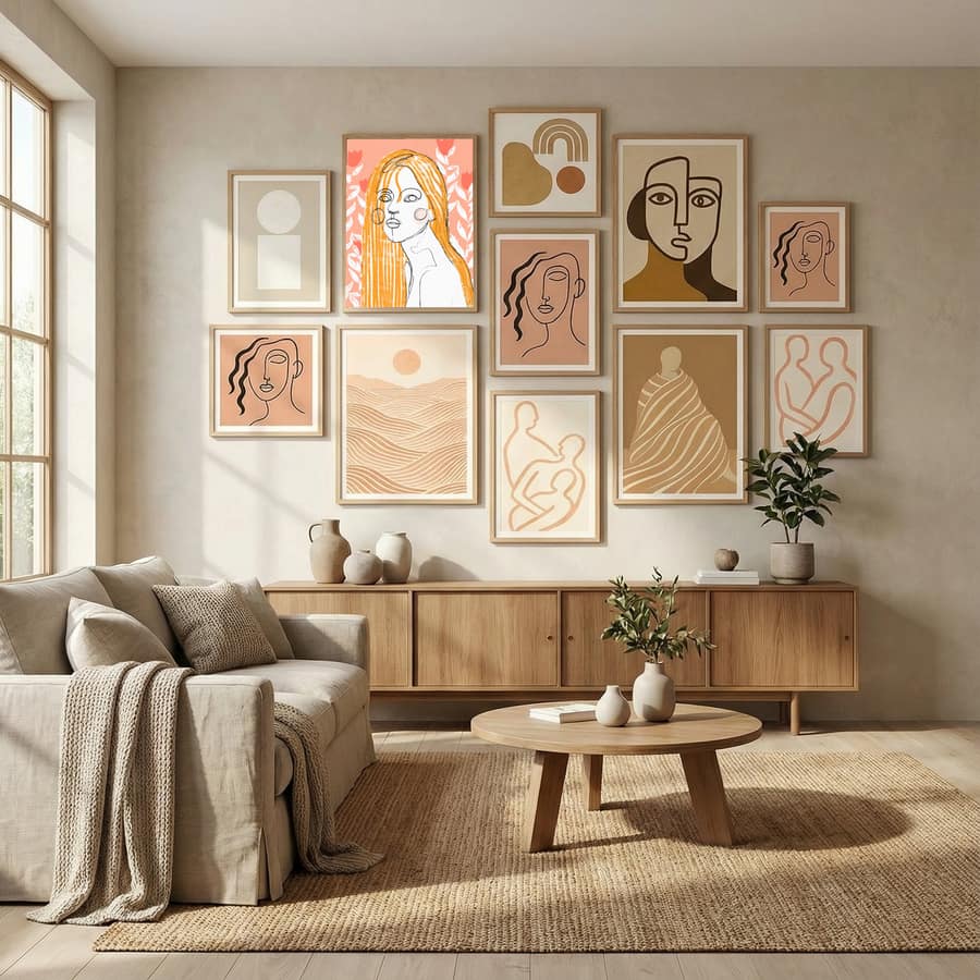 The Tulip Girl (Peach) -juliste – juliste ja taidepainatus
