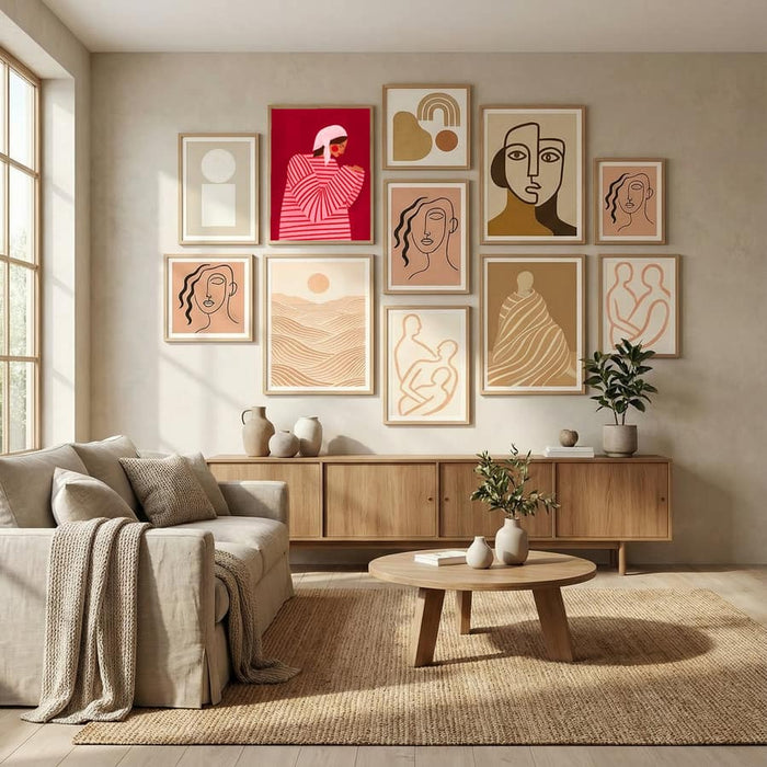 The Woman With the Red Stripes -juliste – juliste ja taidepainatus