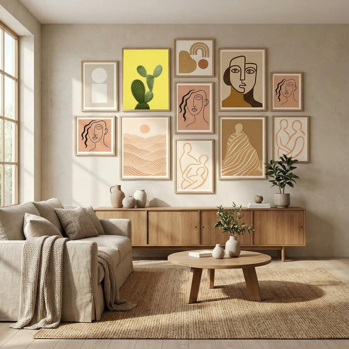 Yellow Cactus Poster by Lila & Lola in Evolving Winter Elegance gallery wall