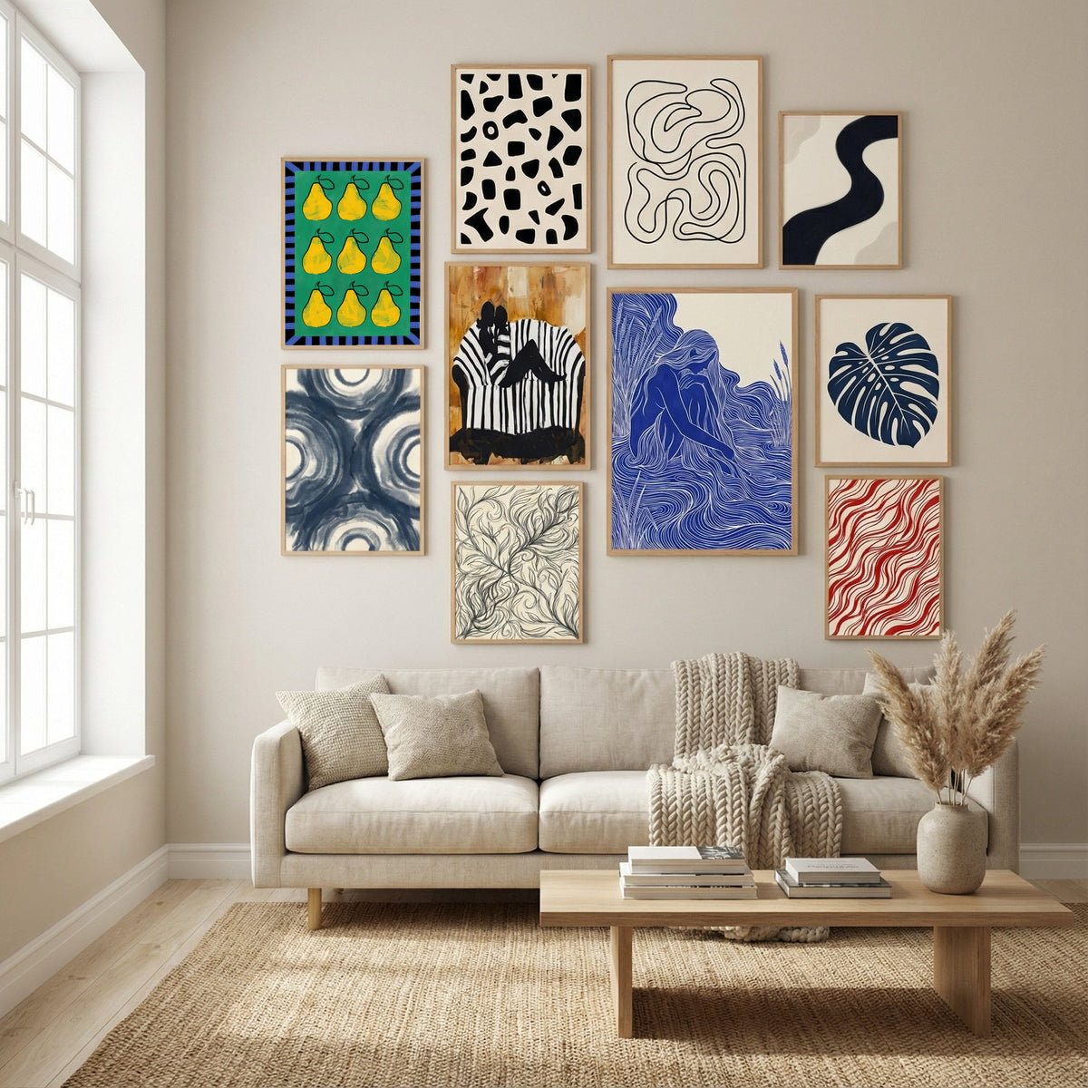Abstract Composition No. 15 Poster by Elena Ristova in Winter Sanctuary gallery wall
