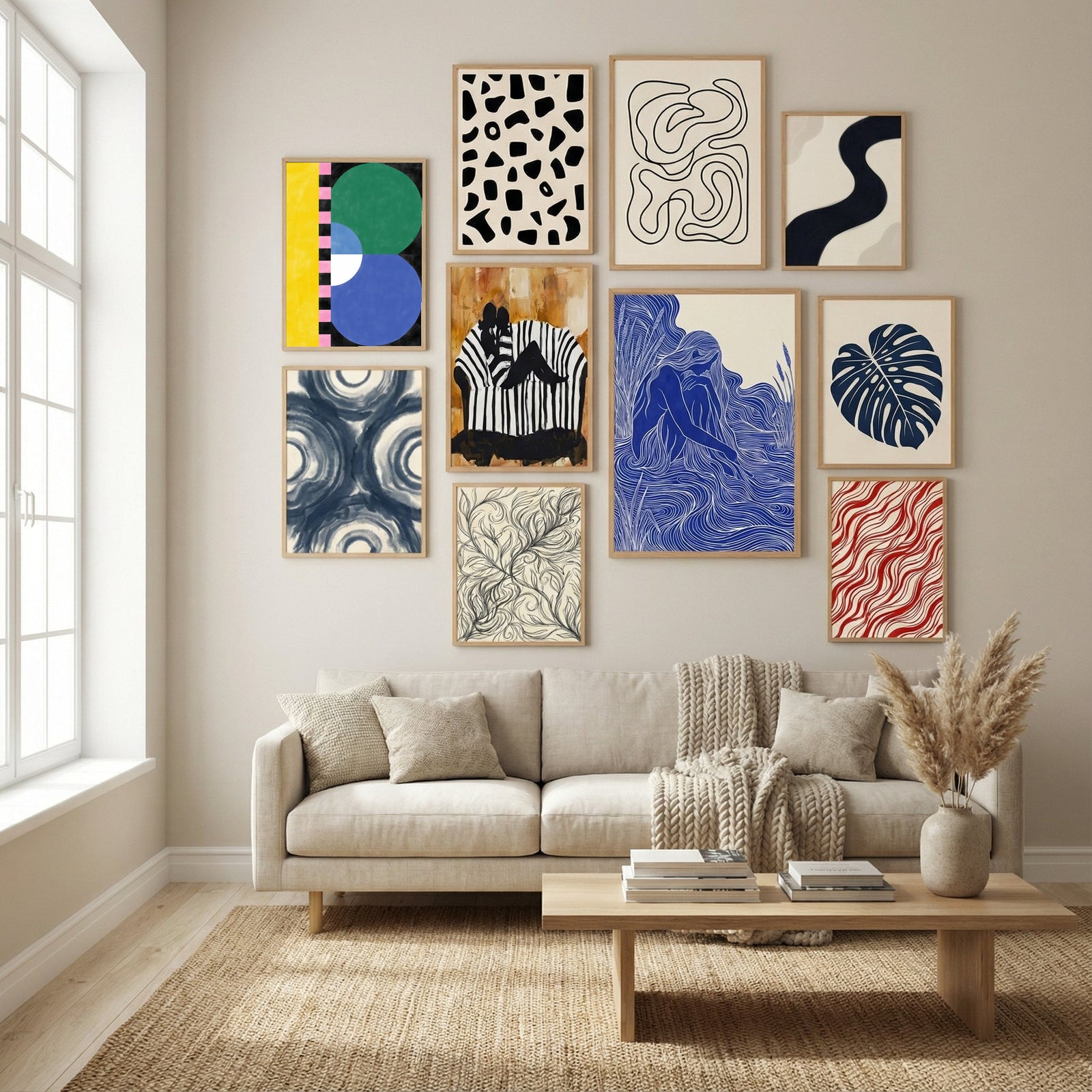 Abstract Composition No. 39 Poster by Elena Ristova in Winter Sanctuary gallery wall