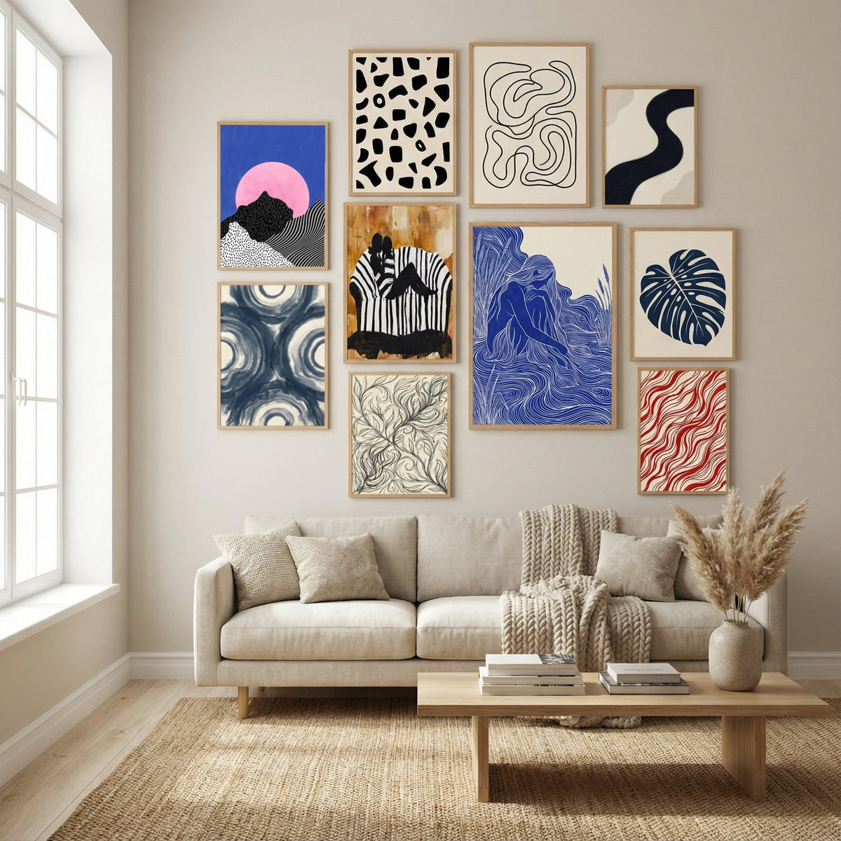 Abstract Composition No. 43 Poster by Elena Ristova in Winter Sanctuary gallery wall
