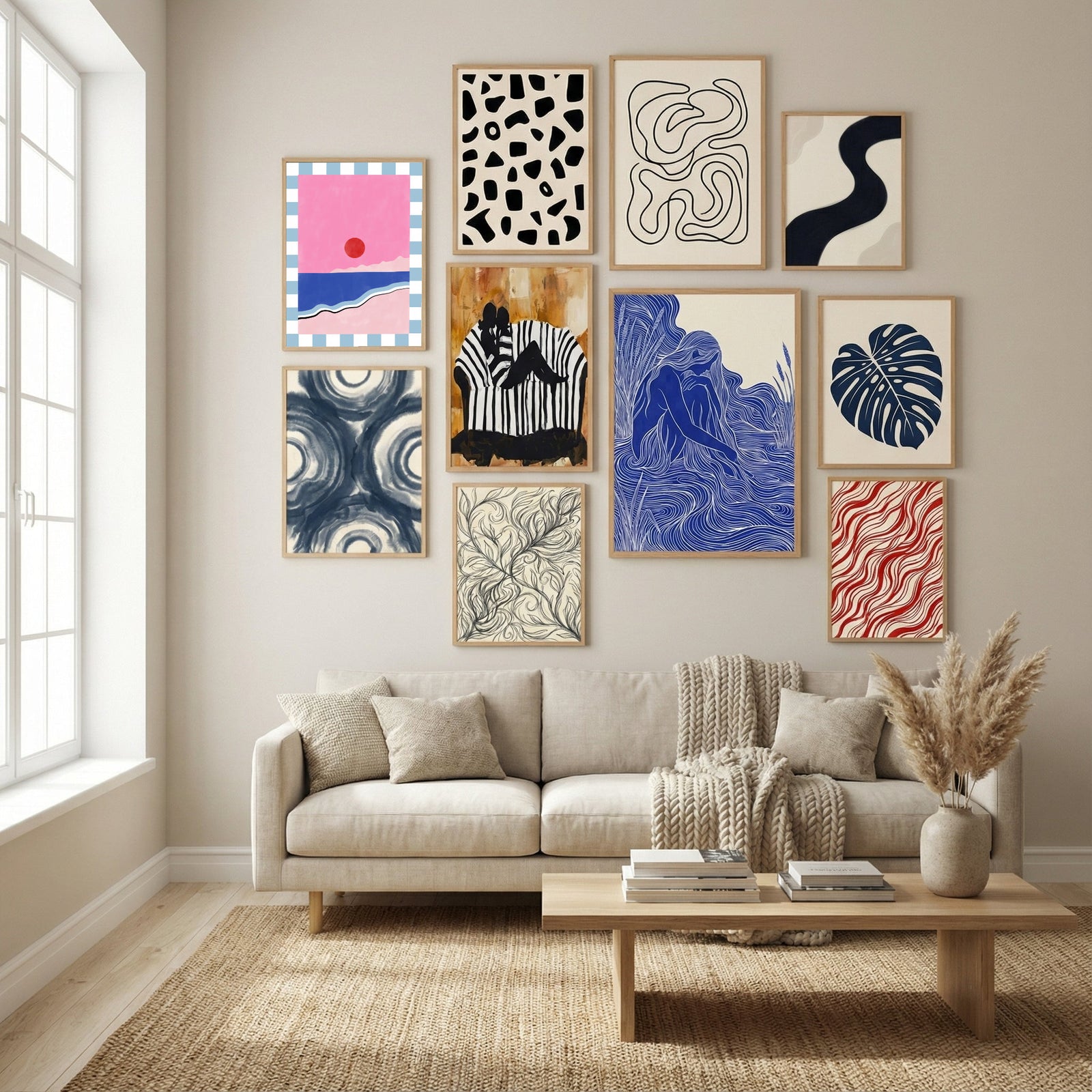 Abstract Composition No. 45 Poster by Elena Ristova in Winter Sanctuary gallery wall