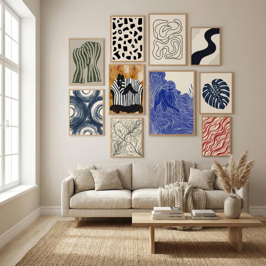 Abstract Kiss Poster – plakat og kunsttryk