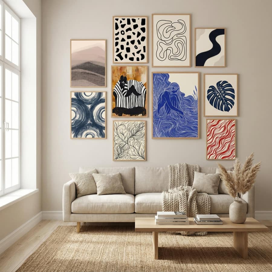 Póster Abstract Mountains – póster e impresión artística