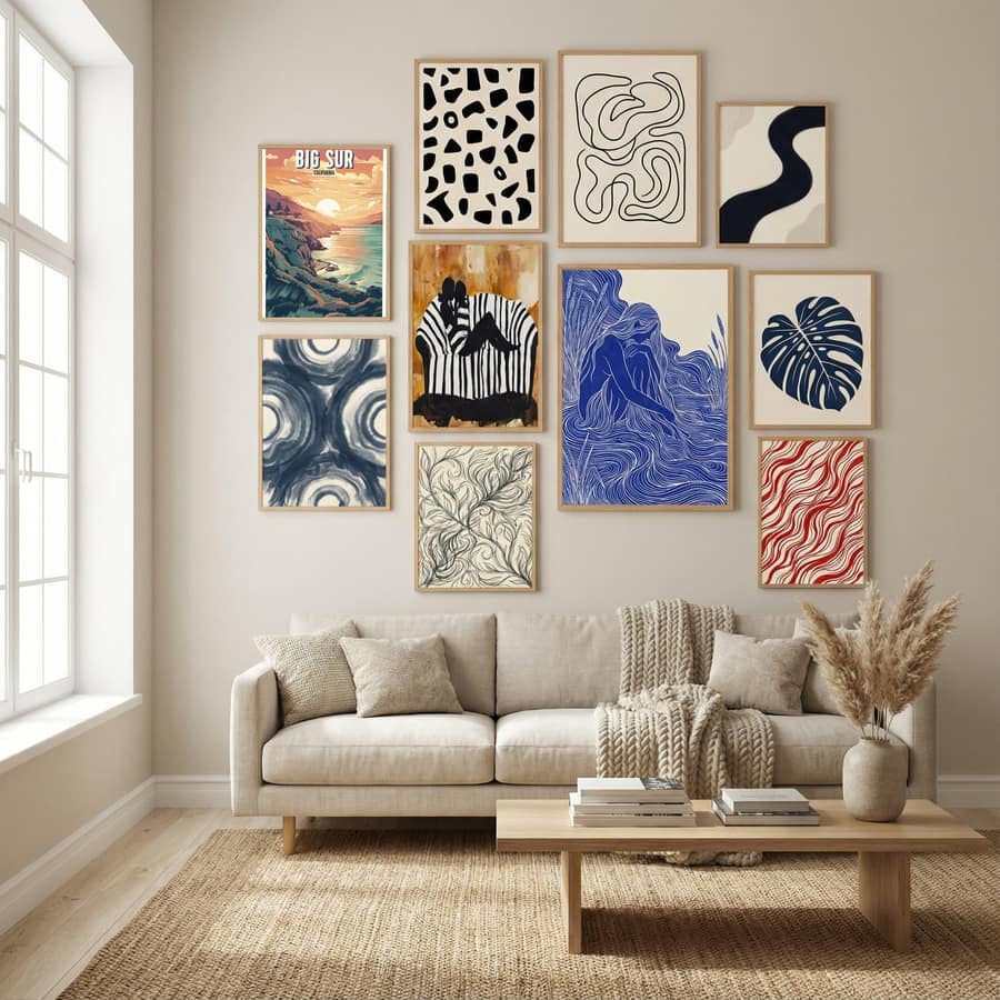 Big Sur Poster by Thomas Chedeville in Winter Sanctuary gallery wall