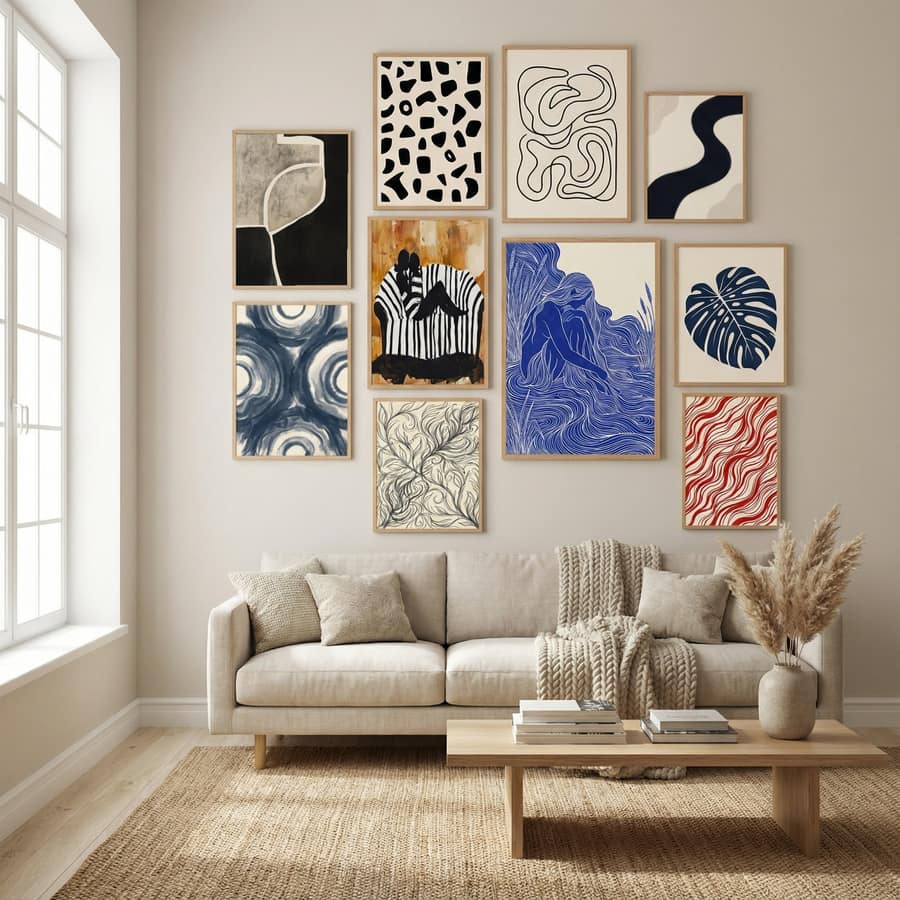 Poster Black Abstract Mosaic – poster e stampa artistica