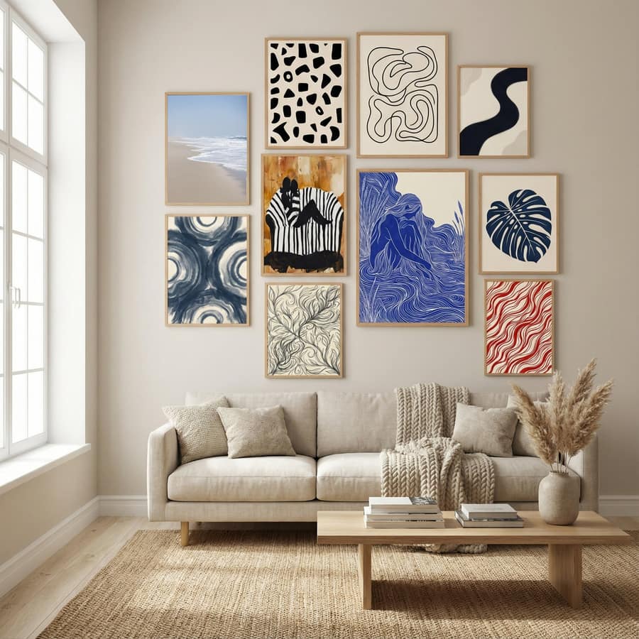Blue and Sand 1 Poster – poster and art print