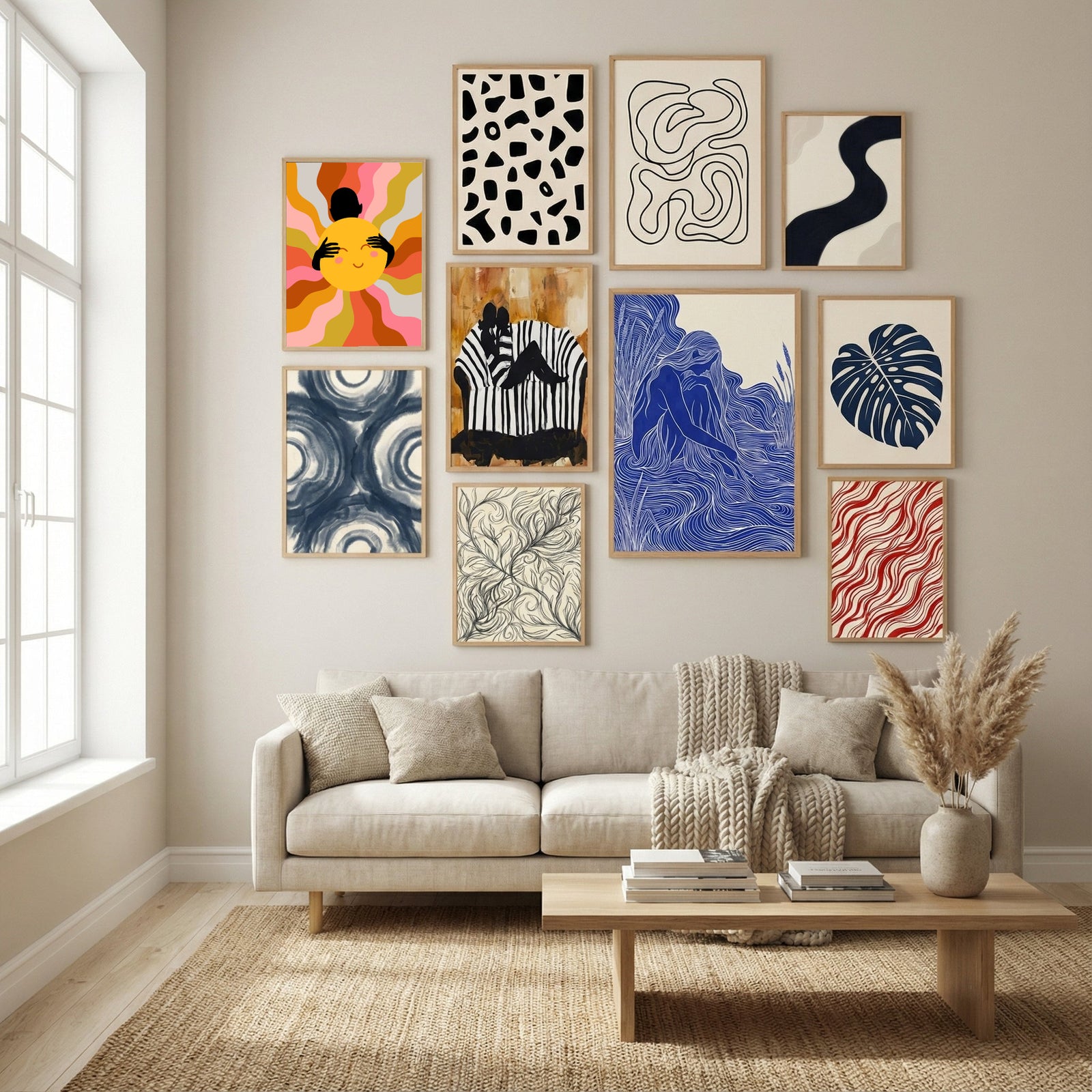 Faith, Sunshine Sunrays Positivity Hope Poster by Uma Gokhale in Winter Sanctuary gallery wall
