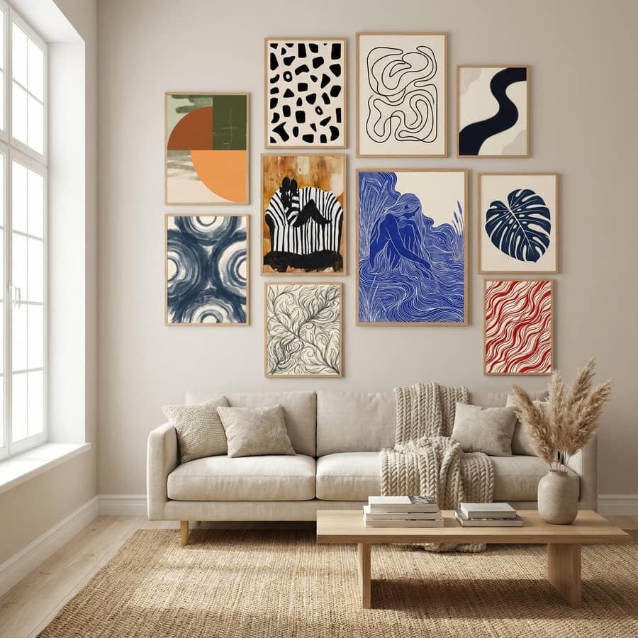 Fall Decor Abstract Shape Poster – Poster und Kunstdruck