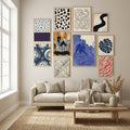 Flowers_checkerboard Poster by Miho Art Studio in Winter Sanctuary gallery wall