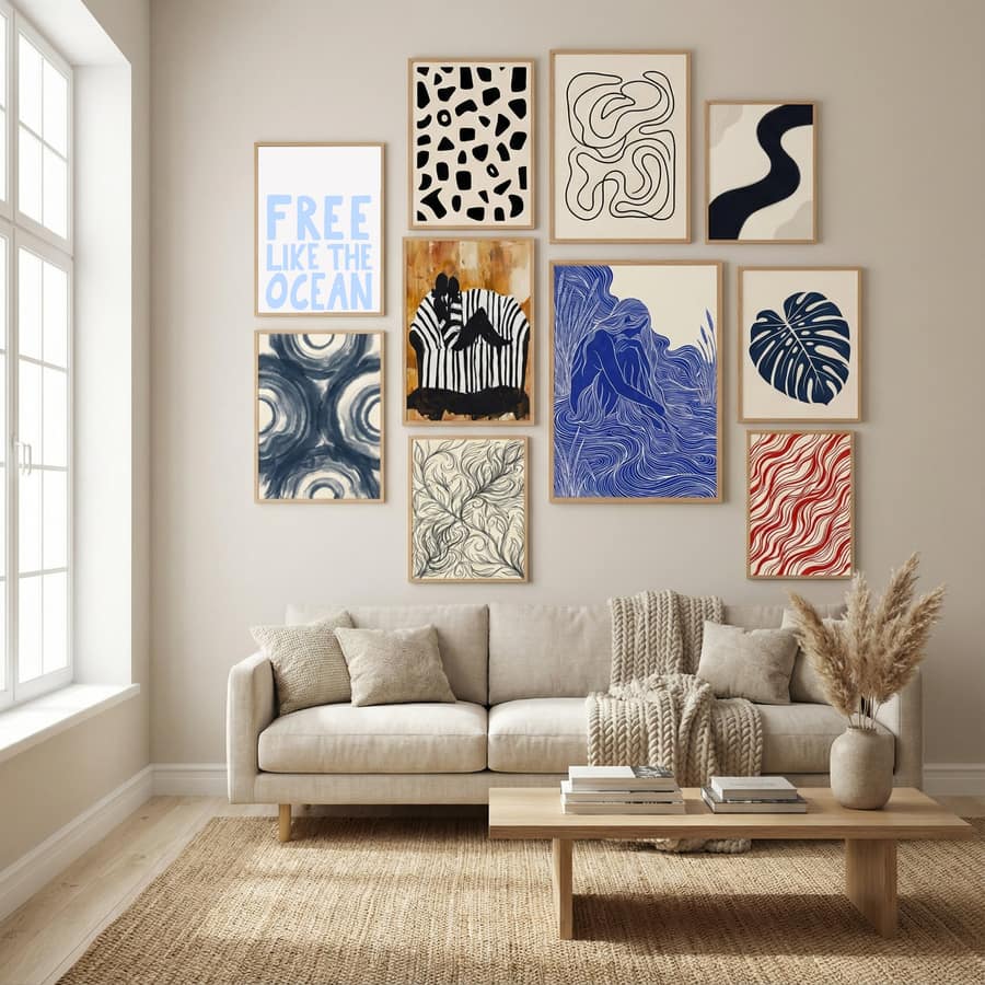 Free like the ocean Poster – Poster und Kunstdruck