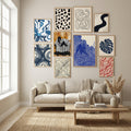 Indigo Summer Camp 1 Poster by Bronwyn Baker in Winter Sanctuary gallery wall