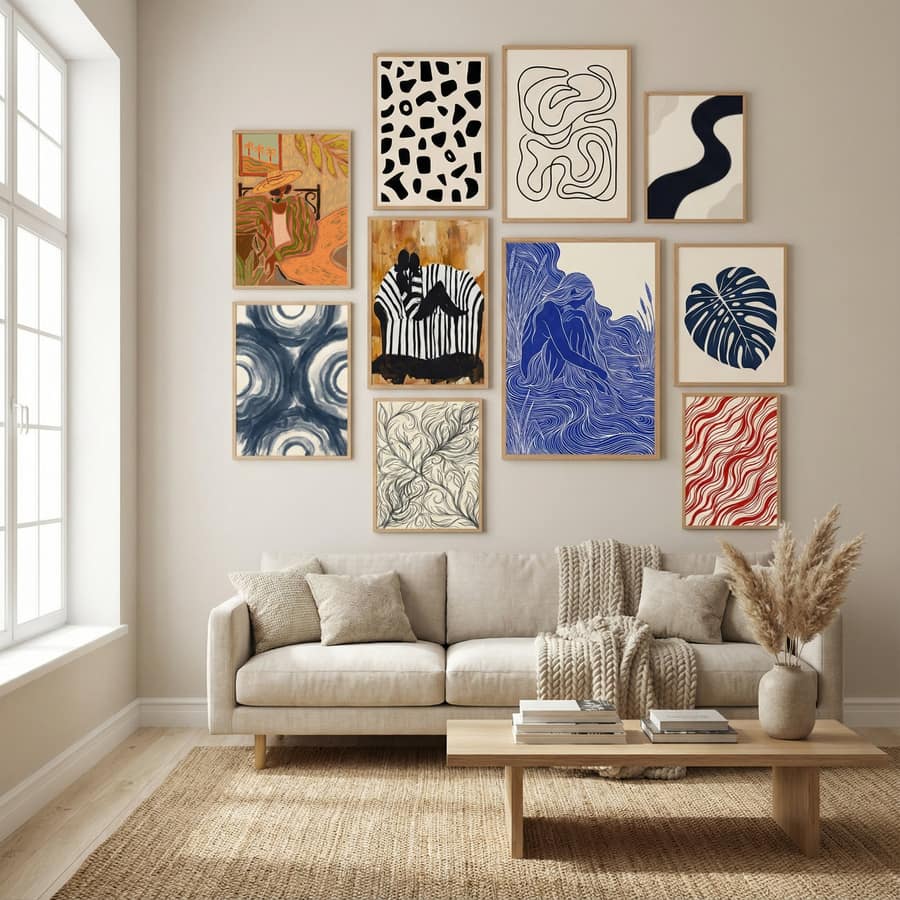 Lady in Stripe Poster – Poster und Kunstdruck