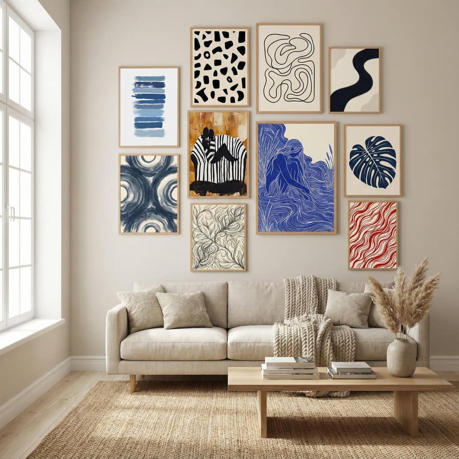 Póster Ombre Blue – póster e impresión artística