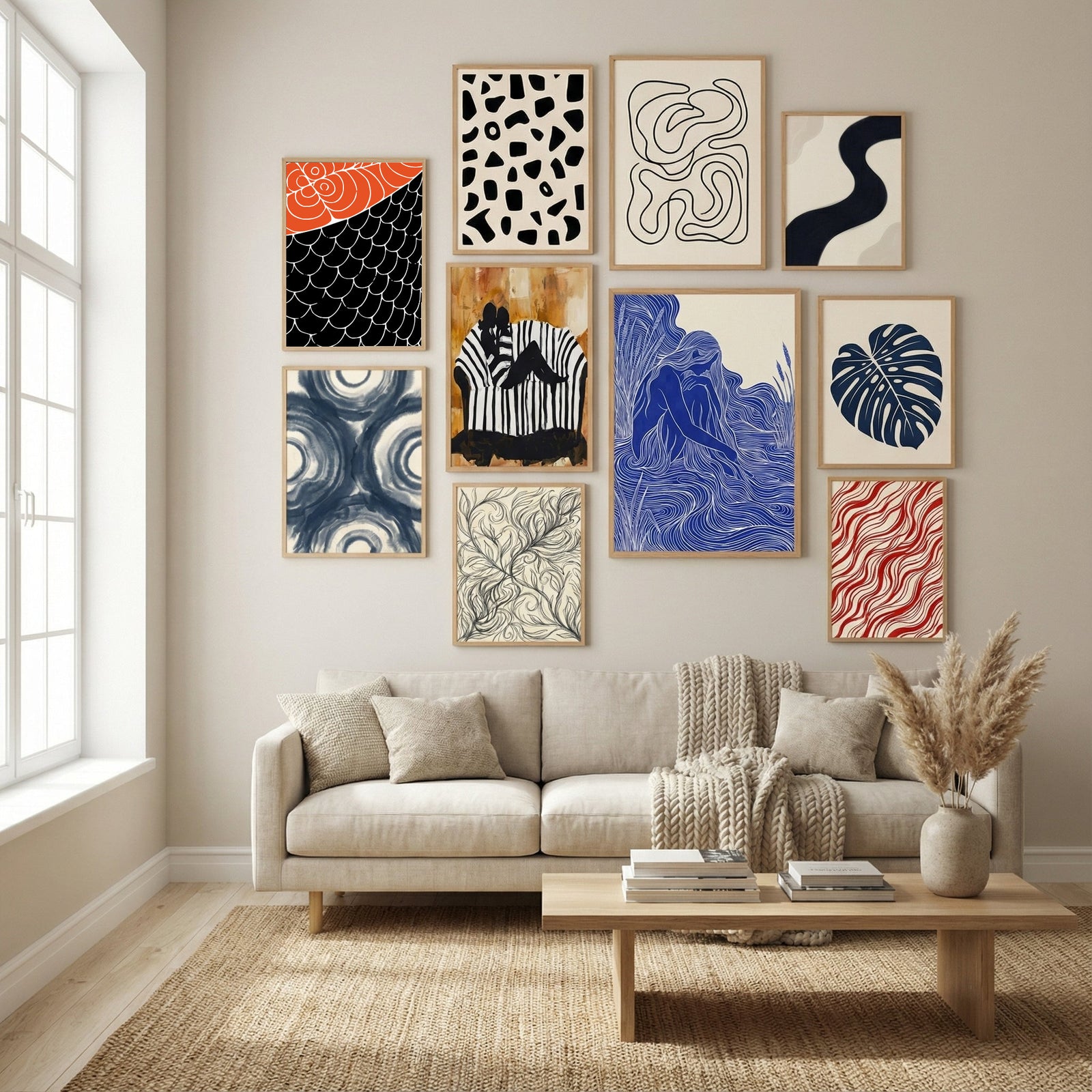 Sashimi Red and Black Poster by Little Dean in Winter Sanctuary gallery wall