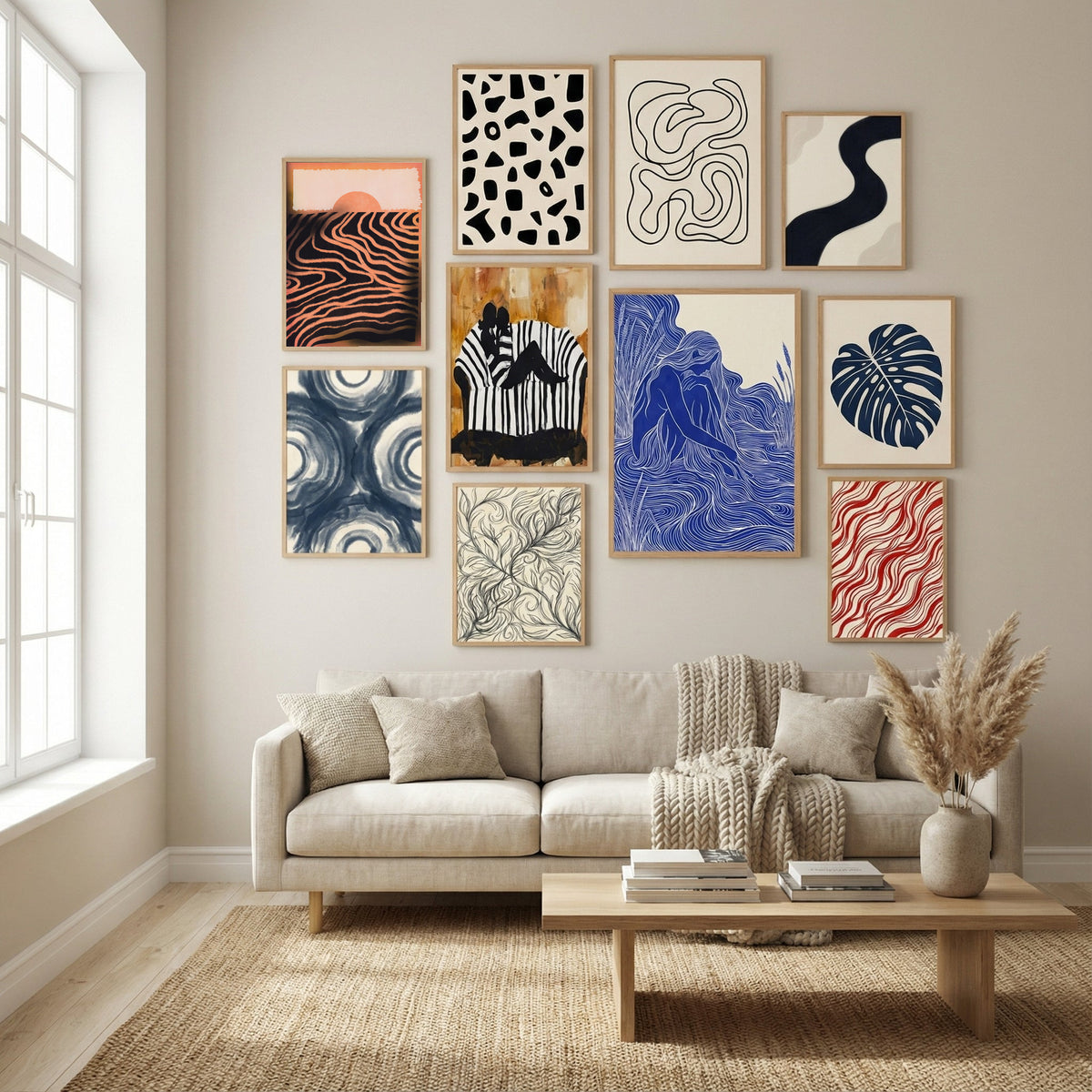 Sunset Cut Out Poster by Little Dean in Winter Sanctuary gallery wall