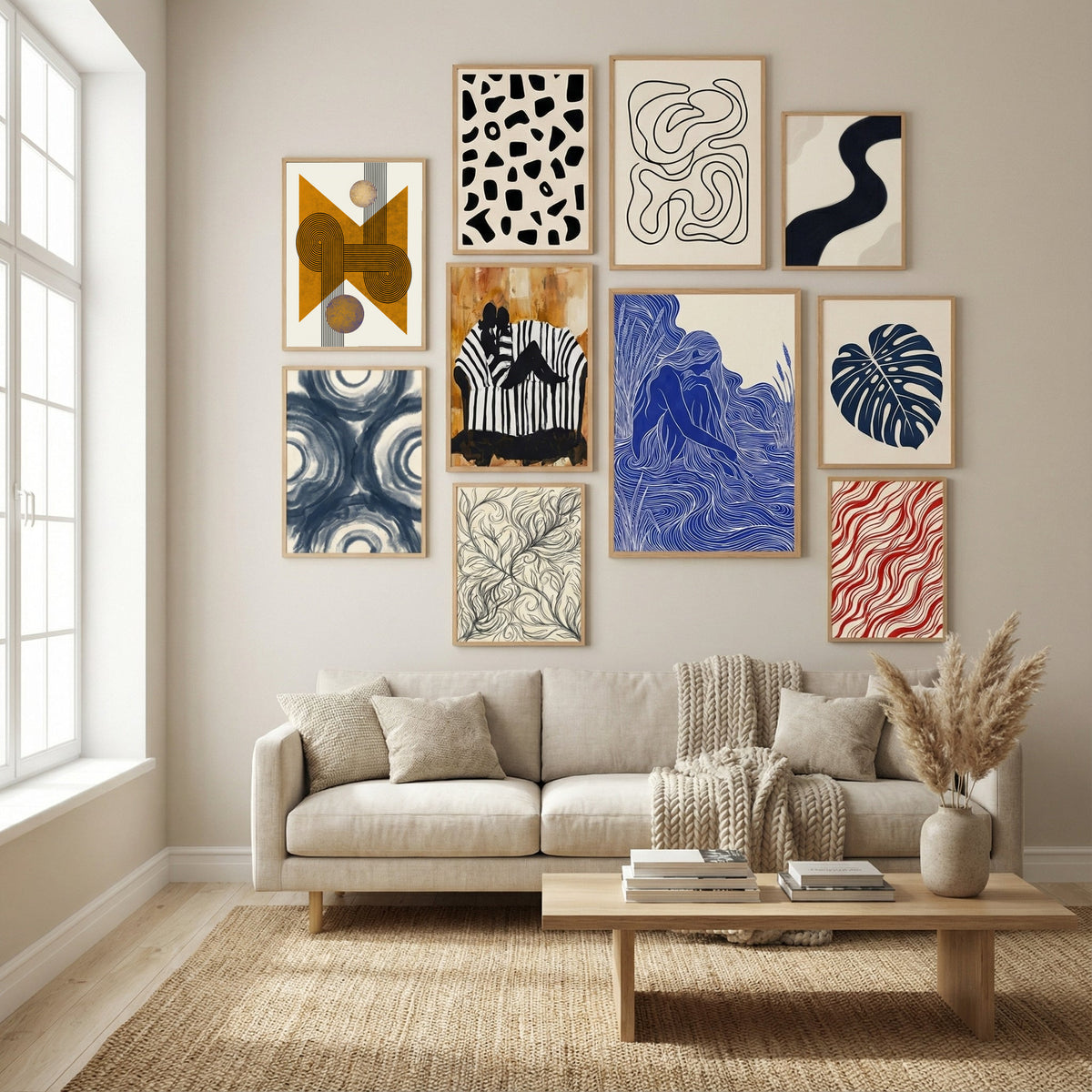 Textured Mid Century Composition 4 Poster by Little Dean in Winter Sanctuary gallery wall