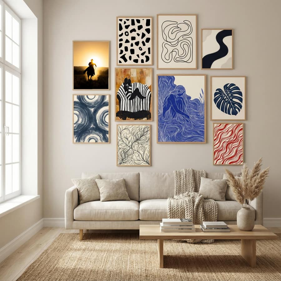 The Cowboy Poster by Matt Jacob in Winter Sanctuary gallery wall