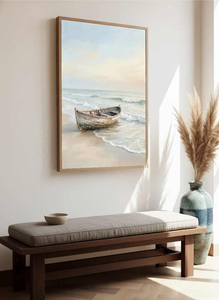 Coastal Solitude Blue – juliste ja taidepainatus