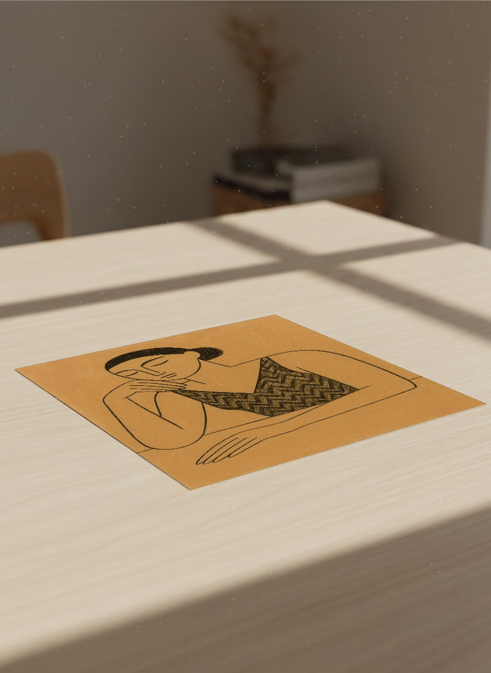 Abstract Contemplation 2 – poster mockup in interior
