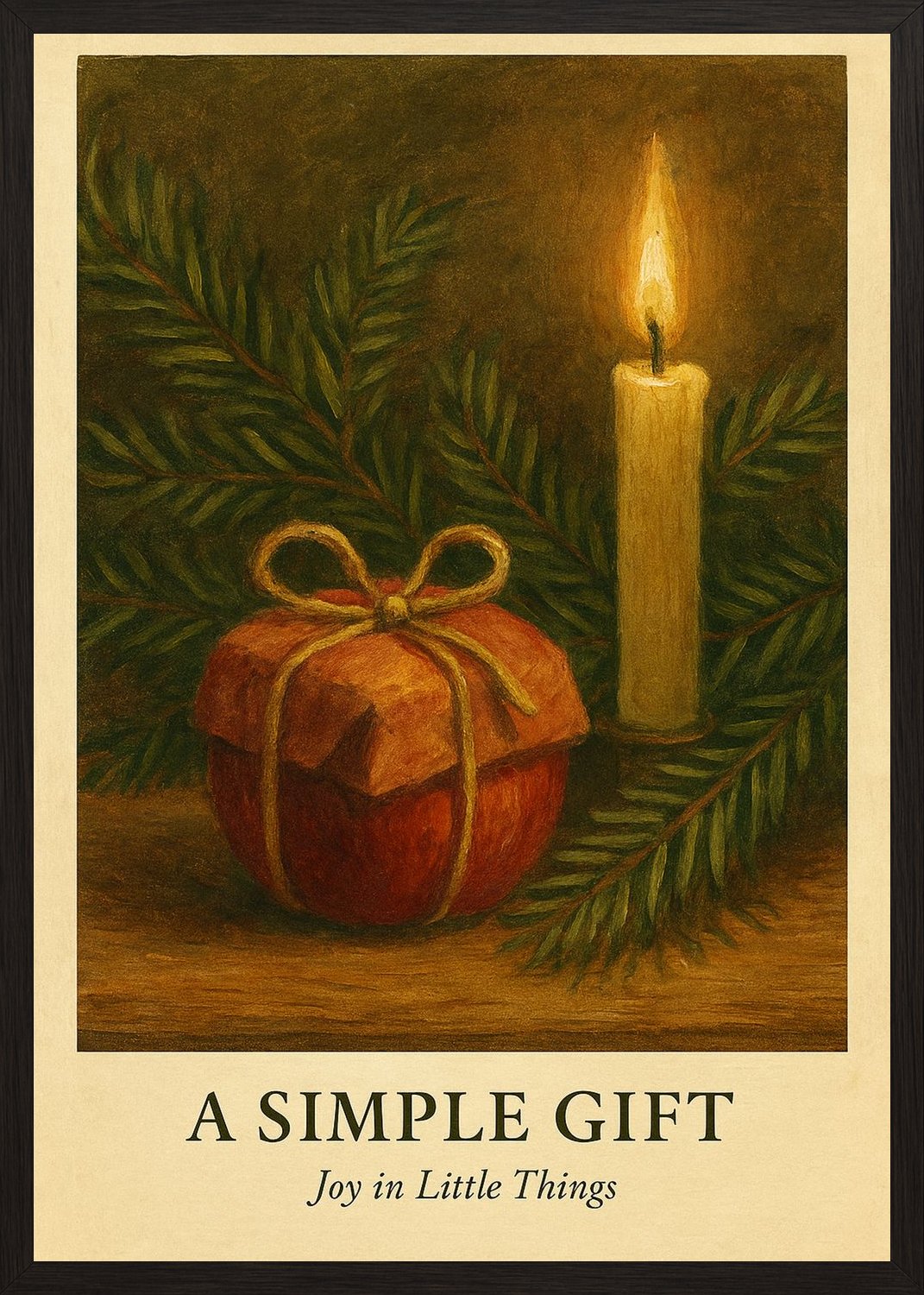 Poster in black frame