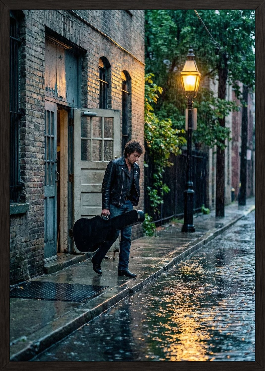 Poster in black frame