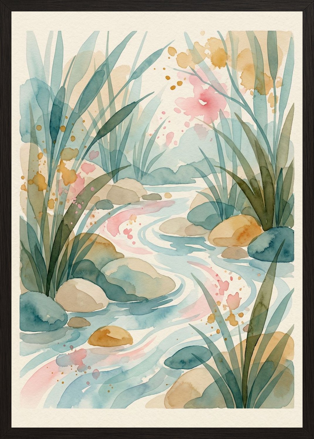 Poster in black frame