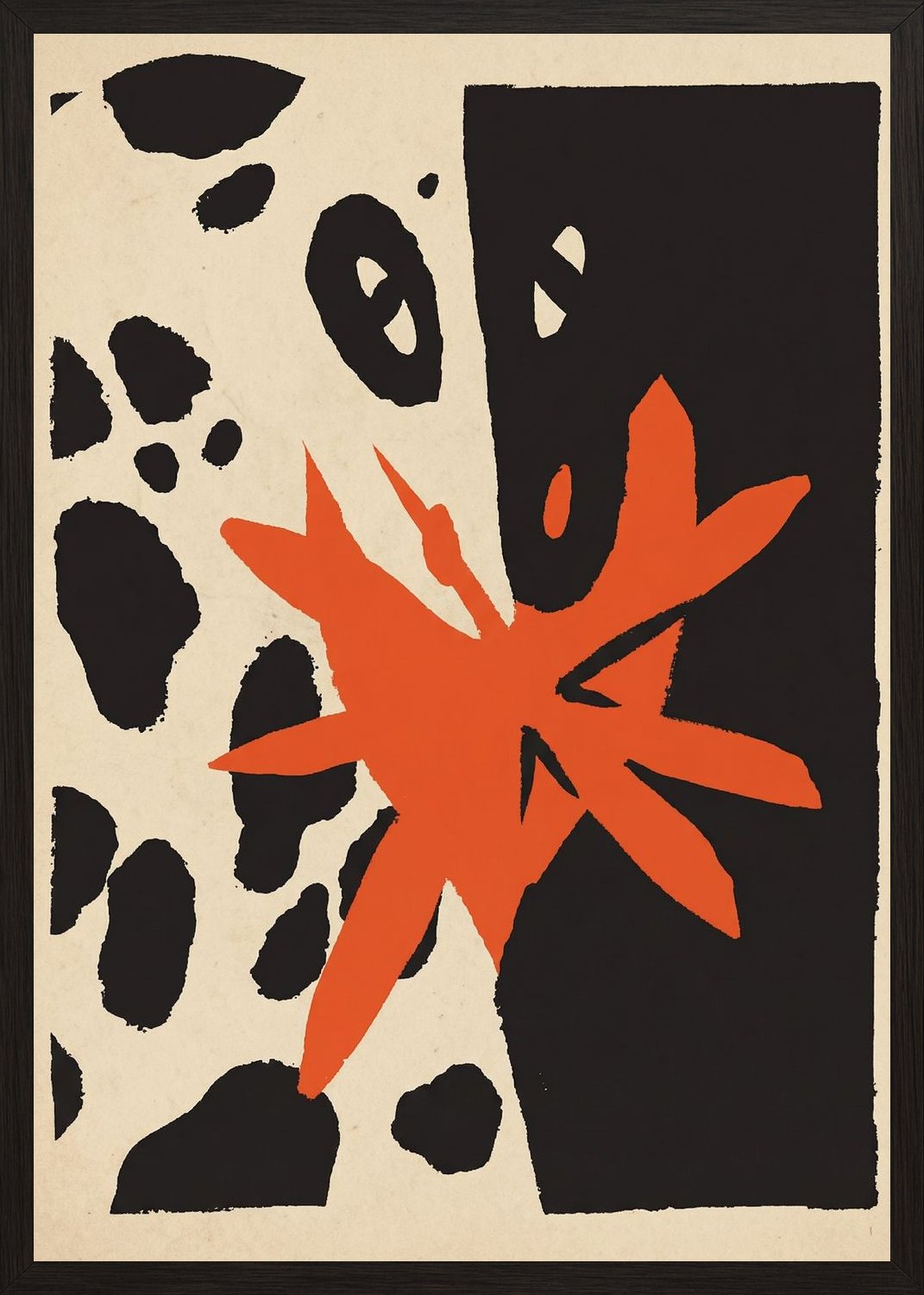 Poster in black frame