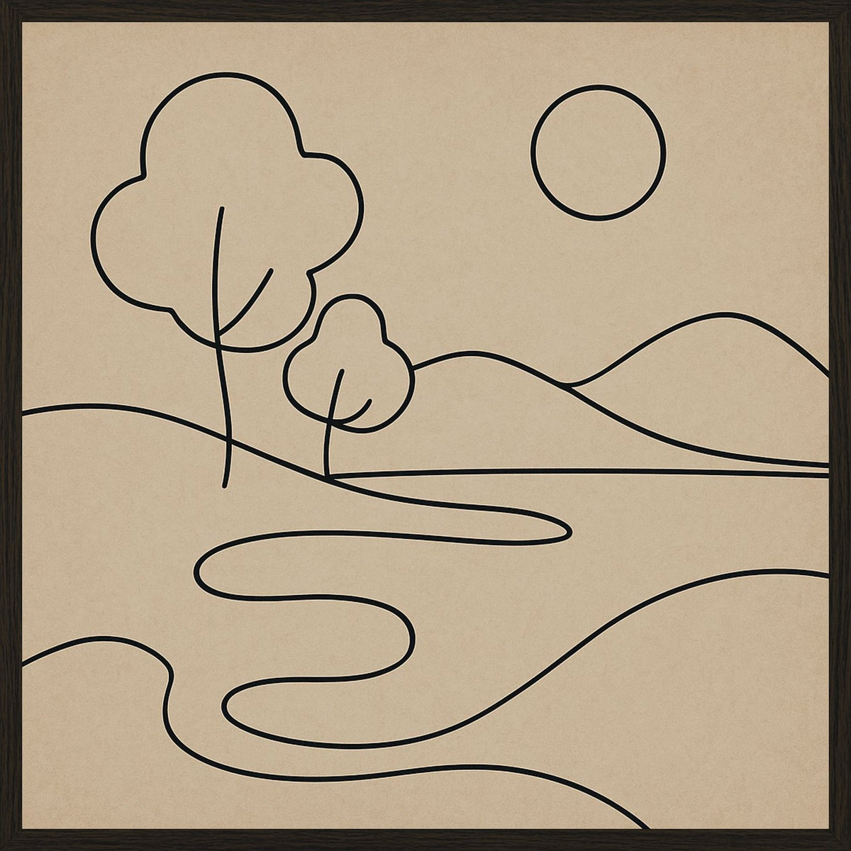 Poster in black frame