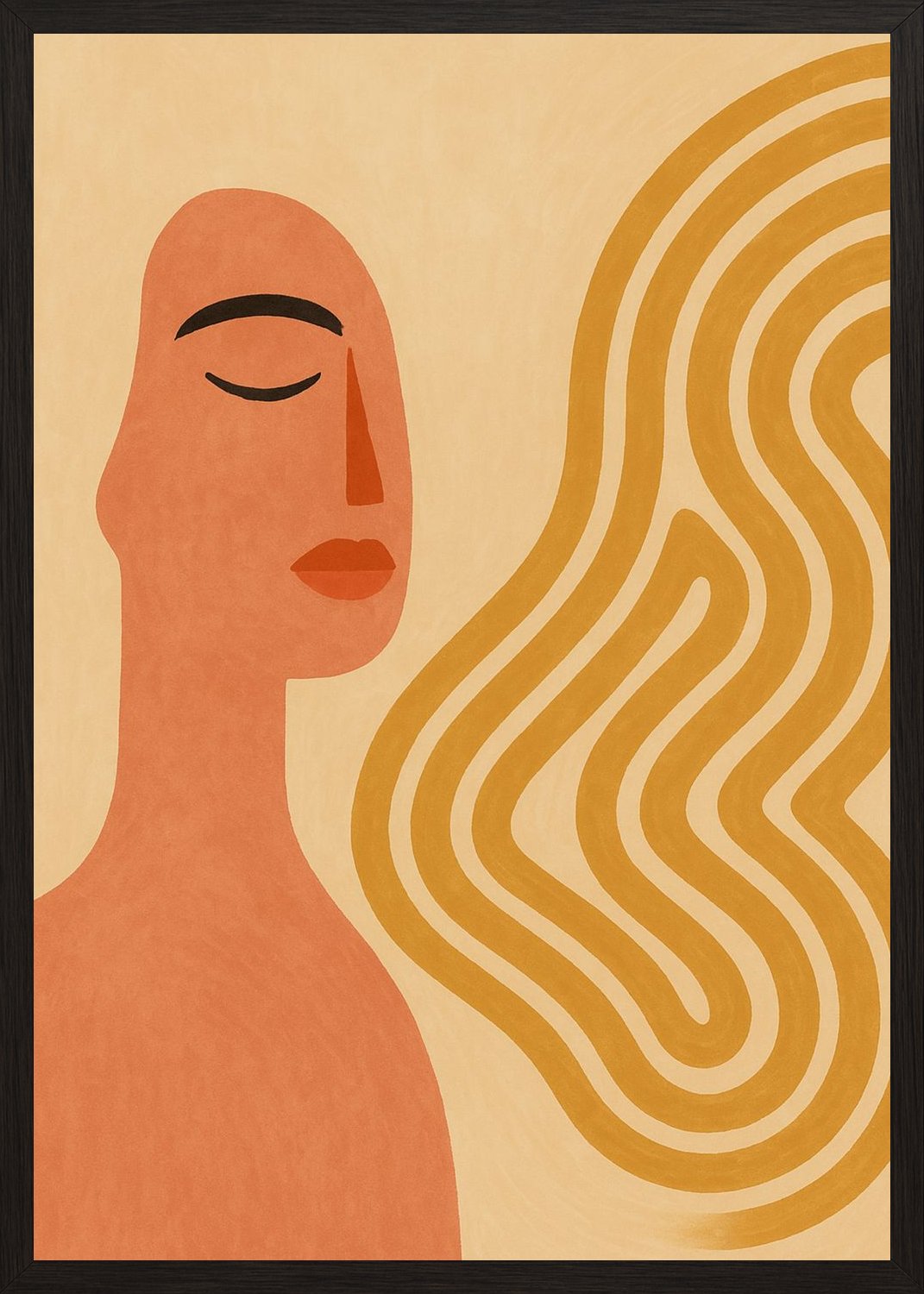 Poster in black frame