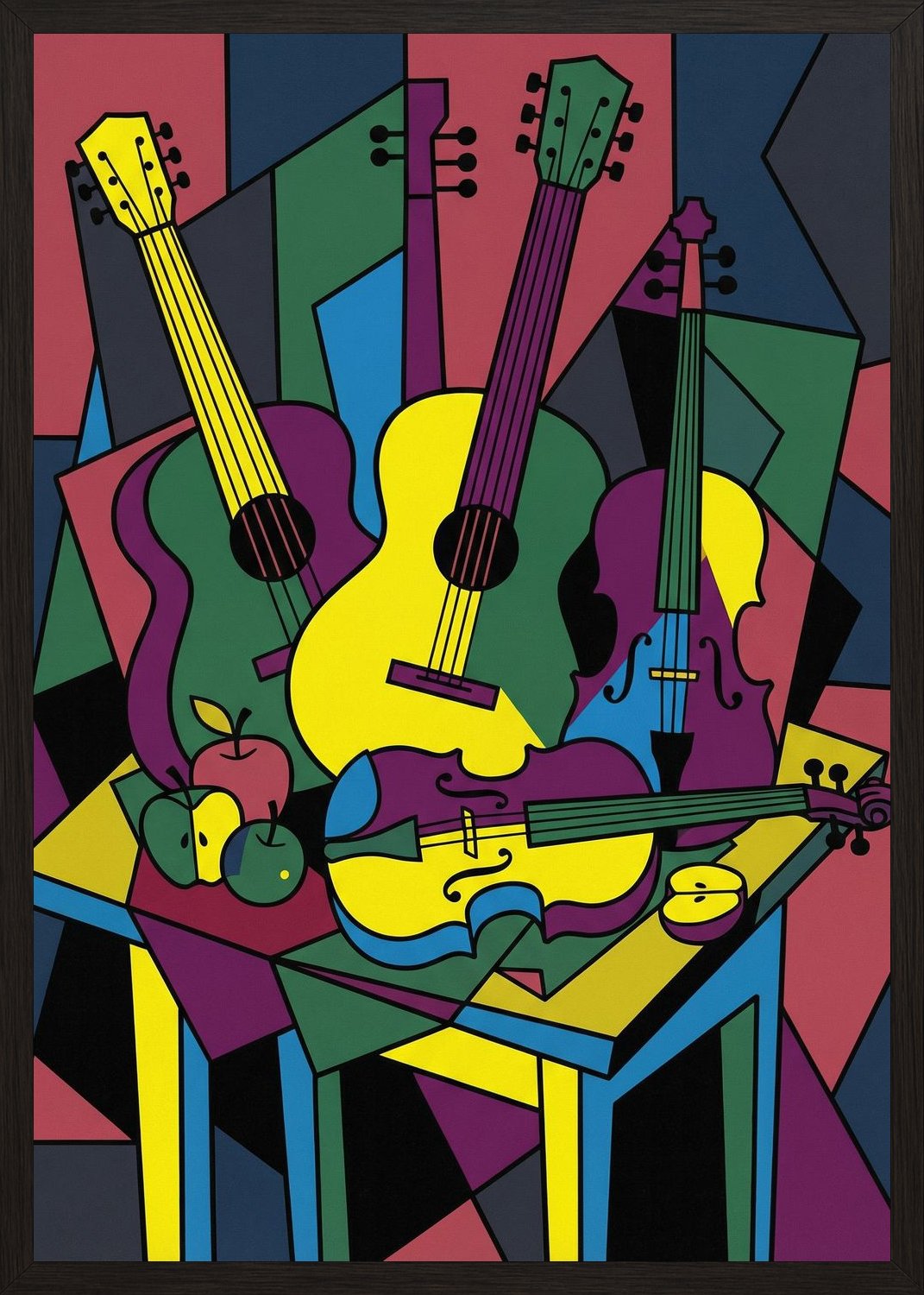 Poster in black frame