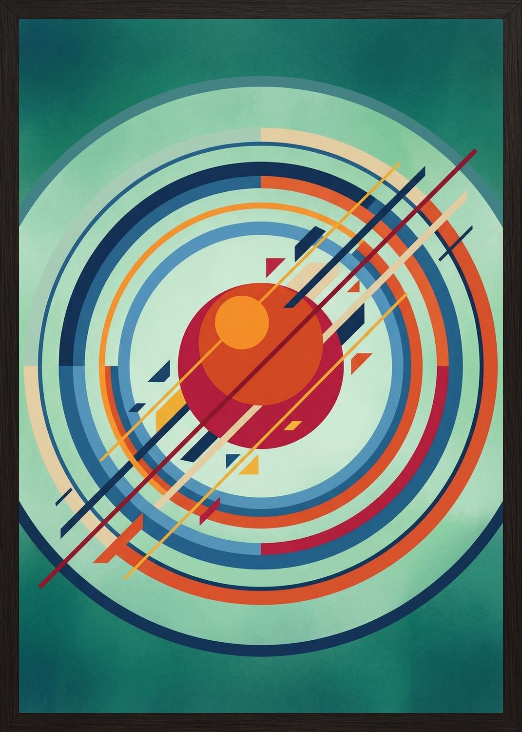 Poster in black frame