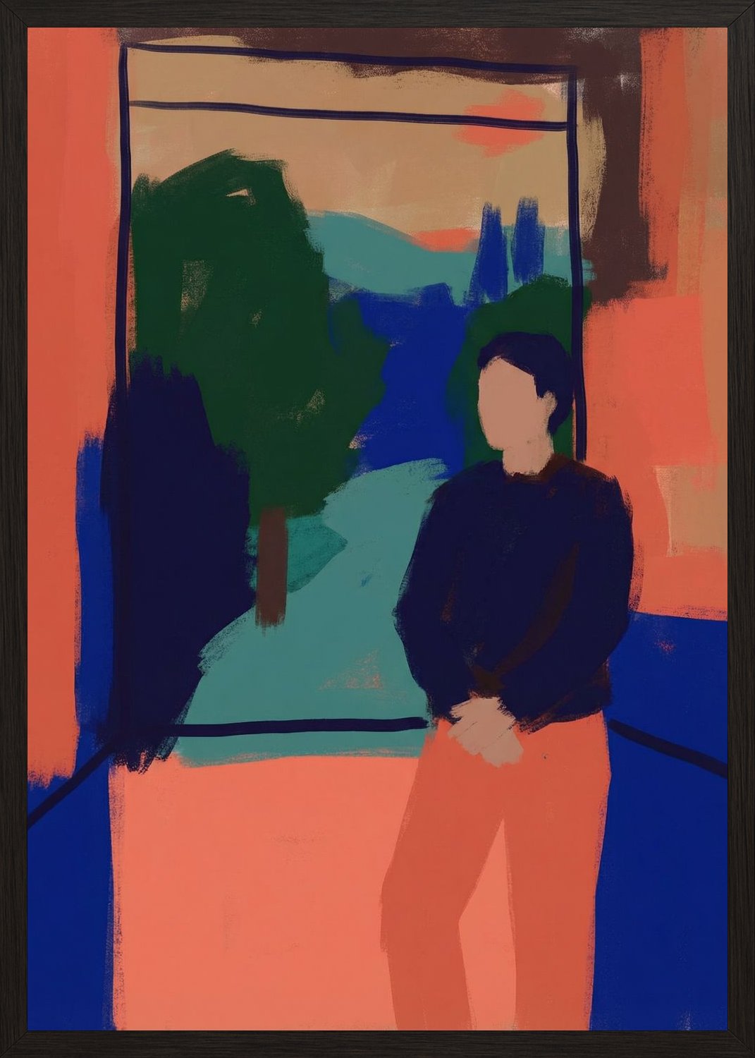 Poster in black frame