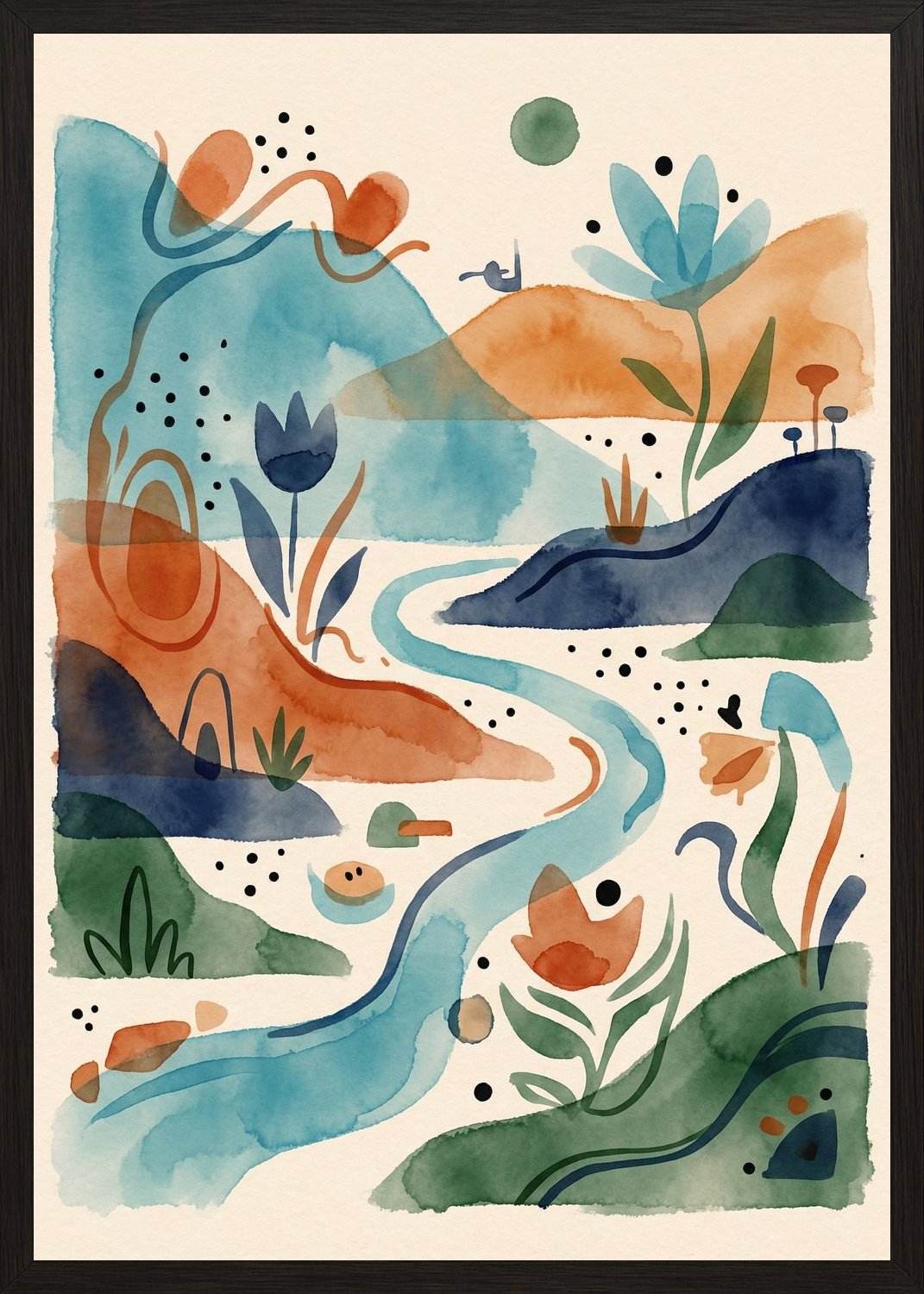 Poster in black frame