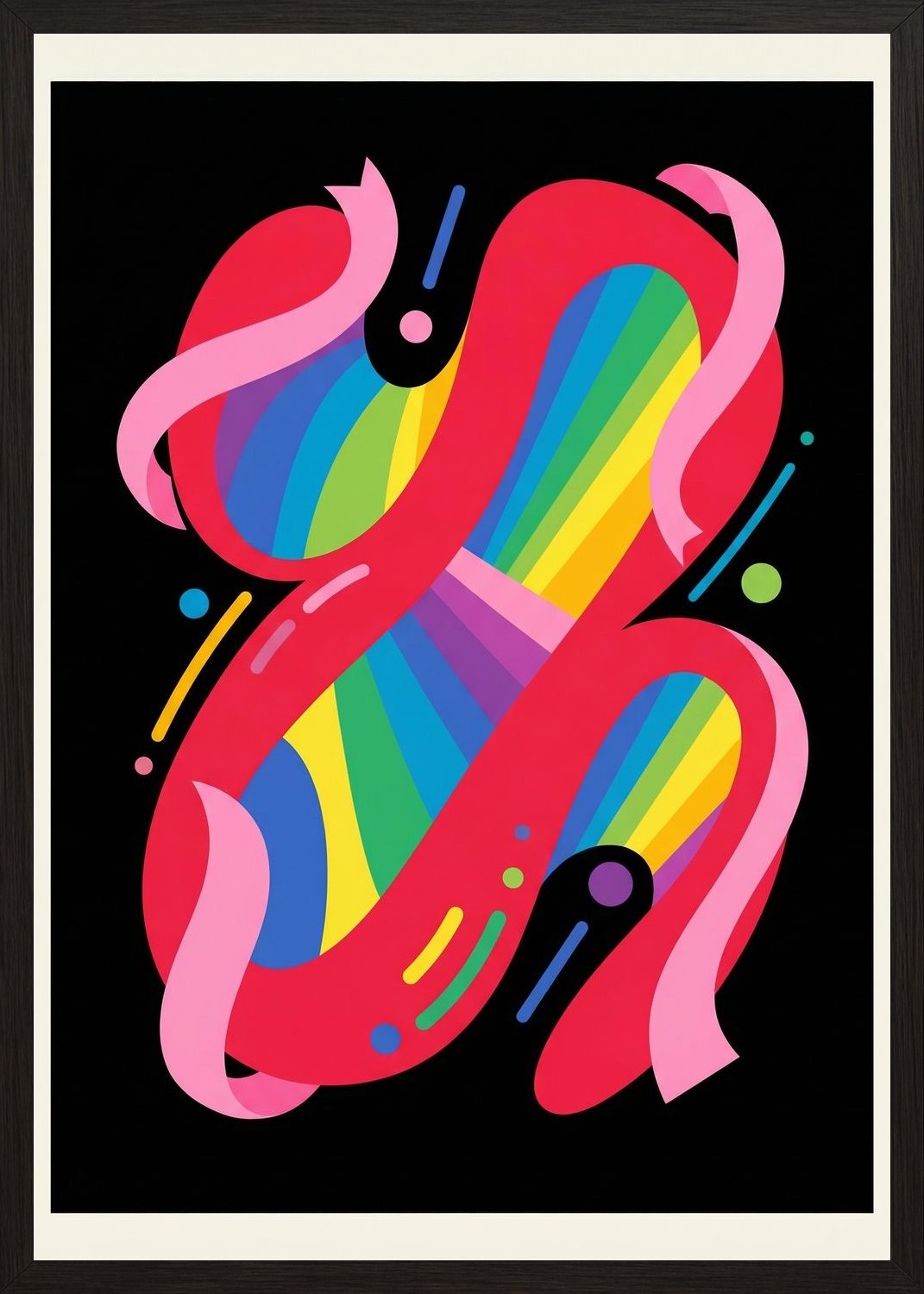 Poster in black frame