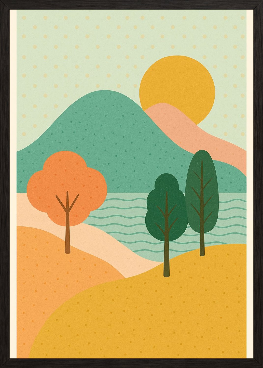 Poster in black frame