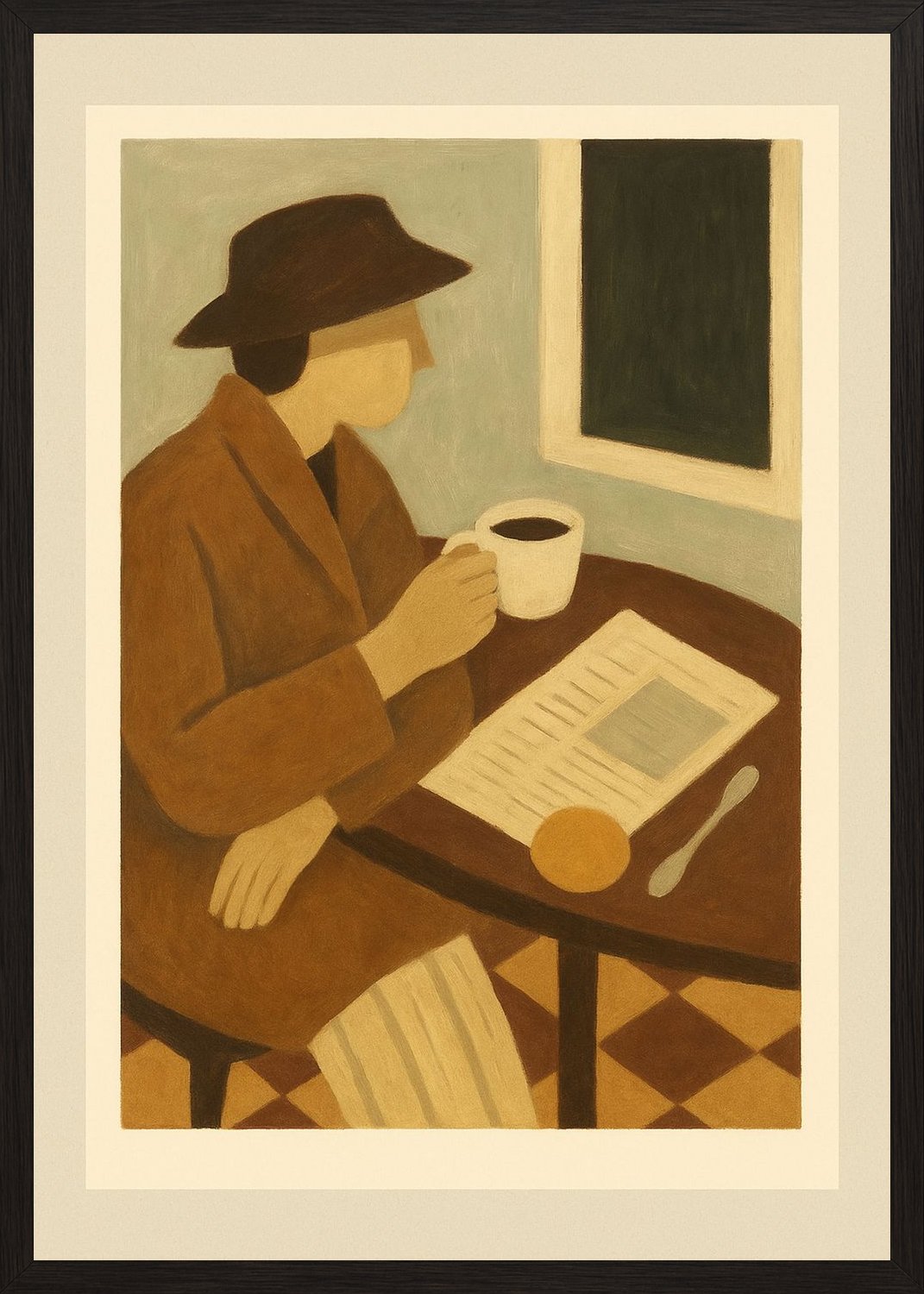 Poster in black frame