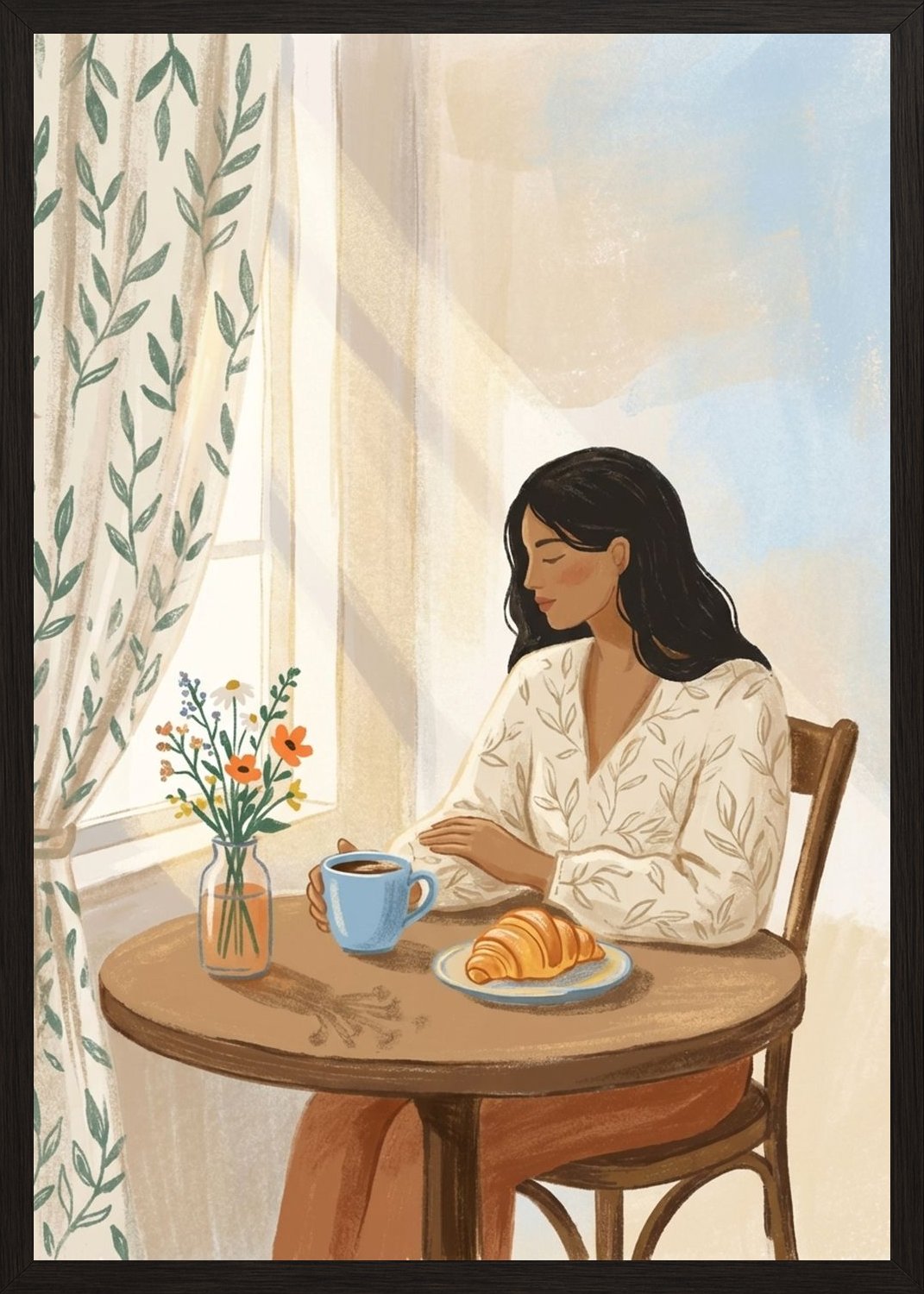 Poster in black frame