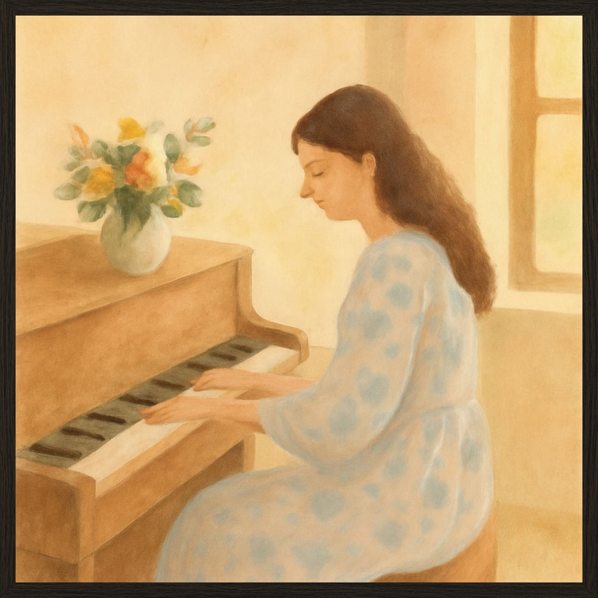 Poster in black frame