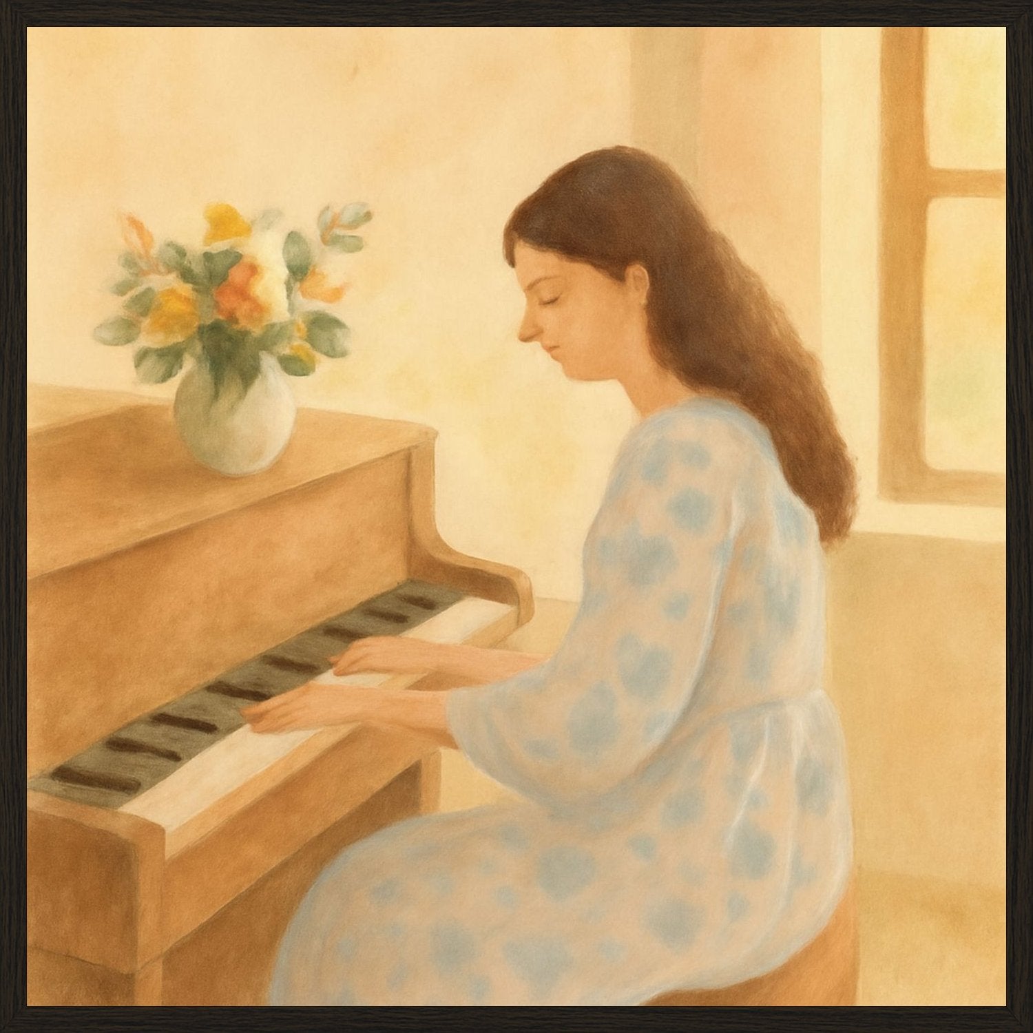 Poster in black frame