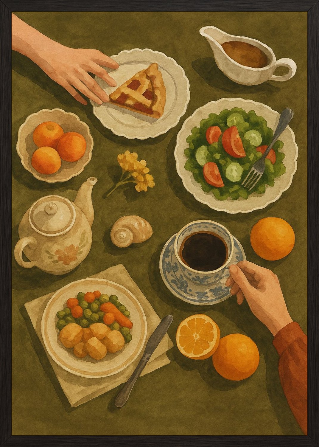 Poster in black frame