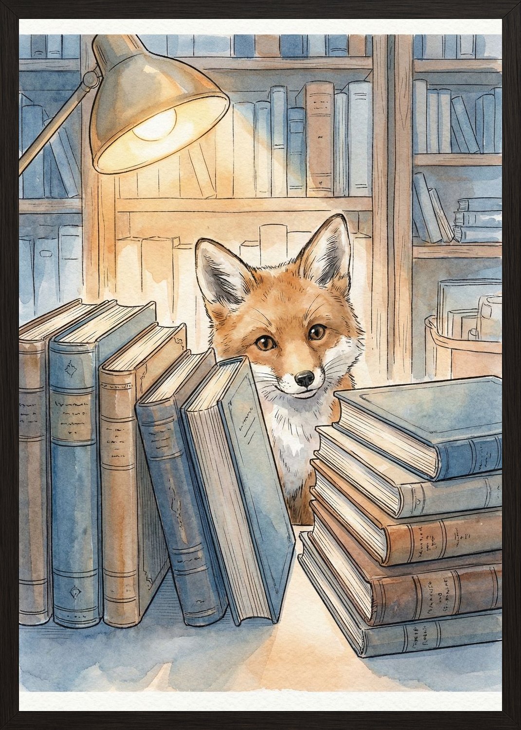 Poster in black frame