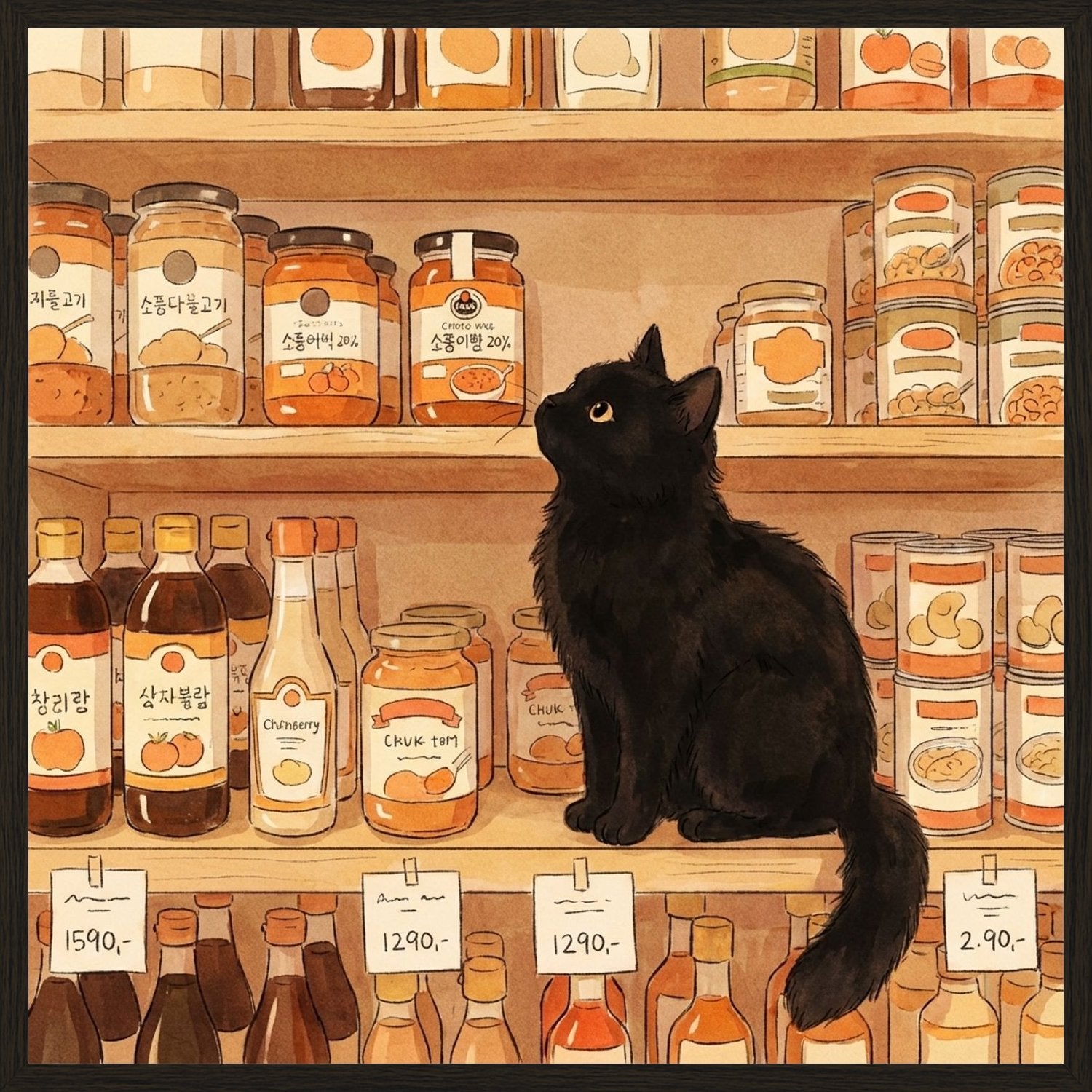 Poster in black frame