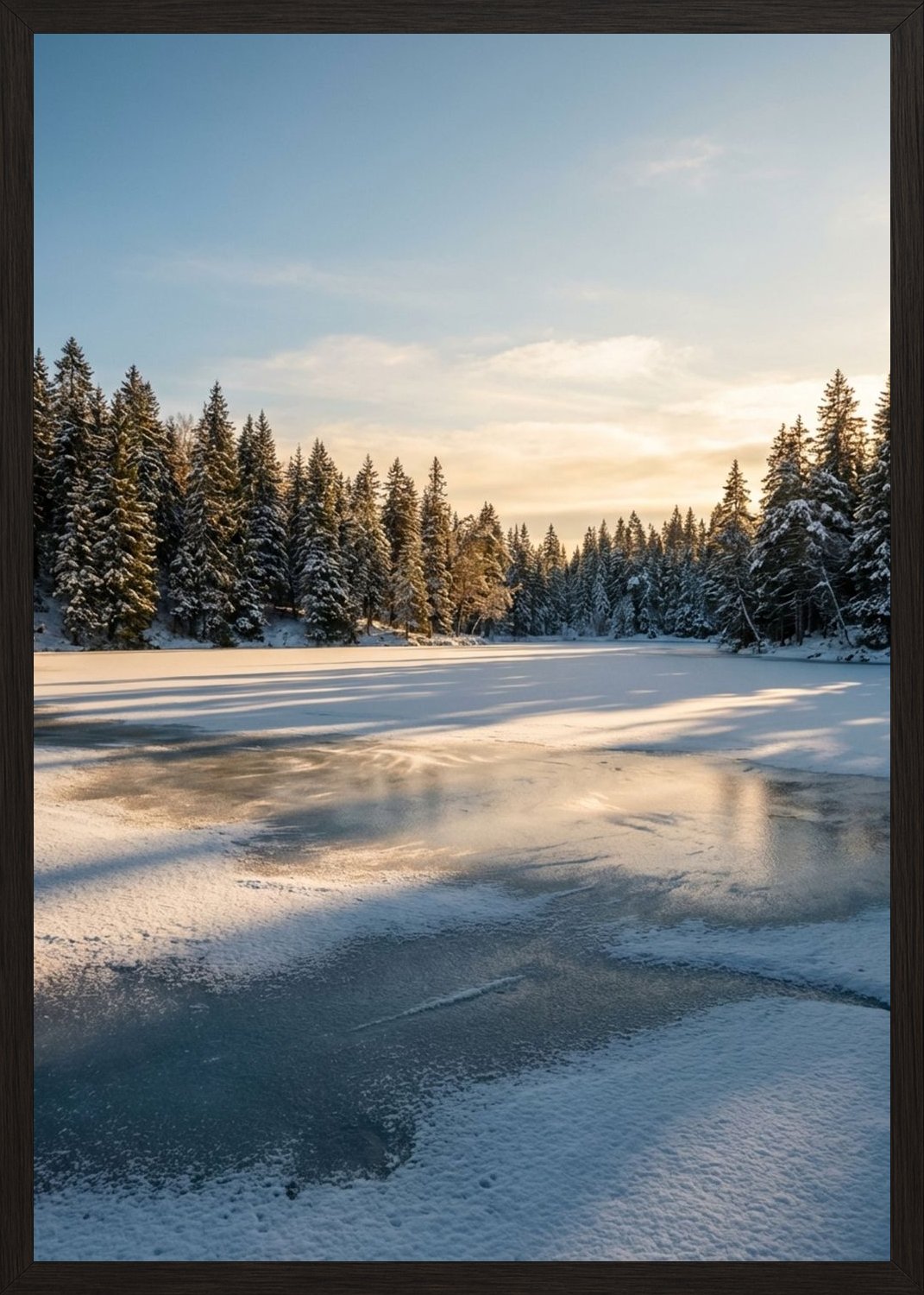 Poster in black frame