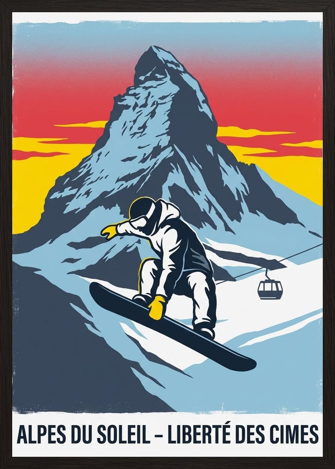 Poster in black frame