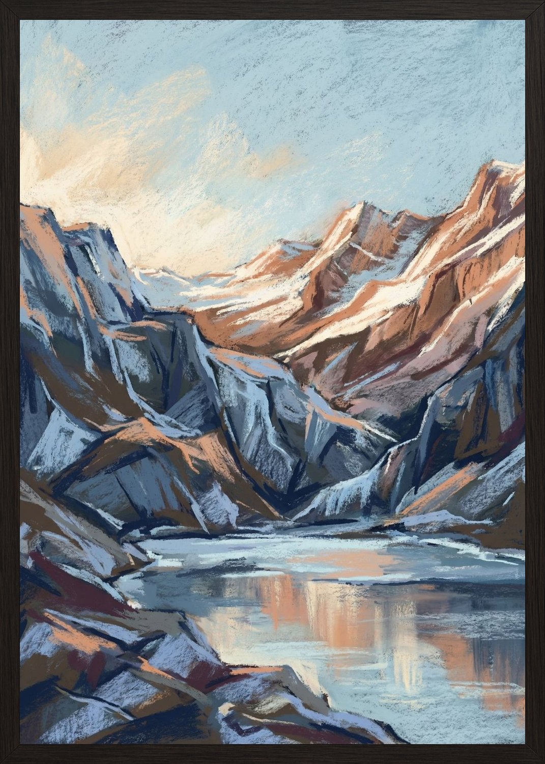 Poster in black frame