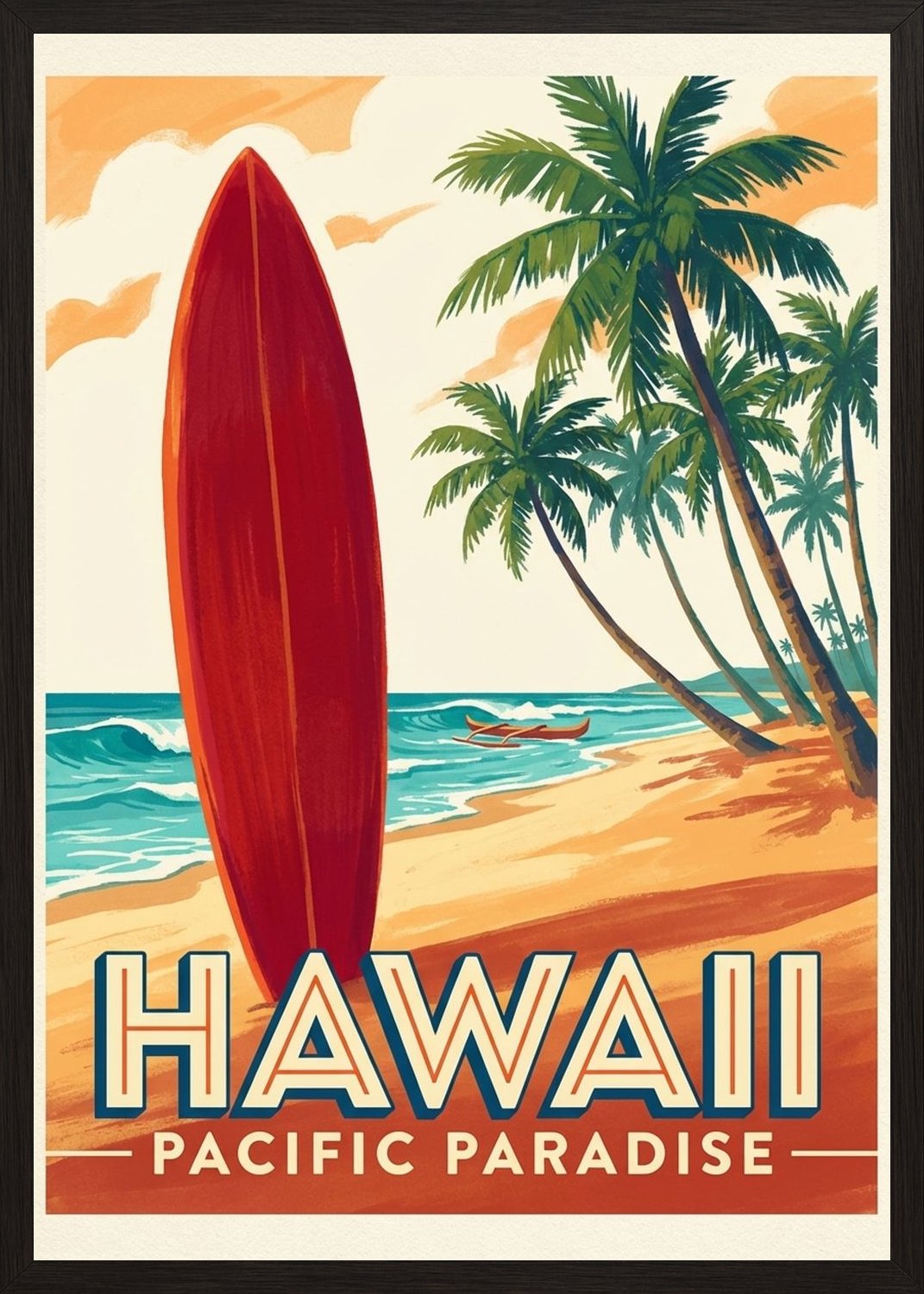 Poster in black frame