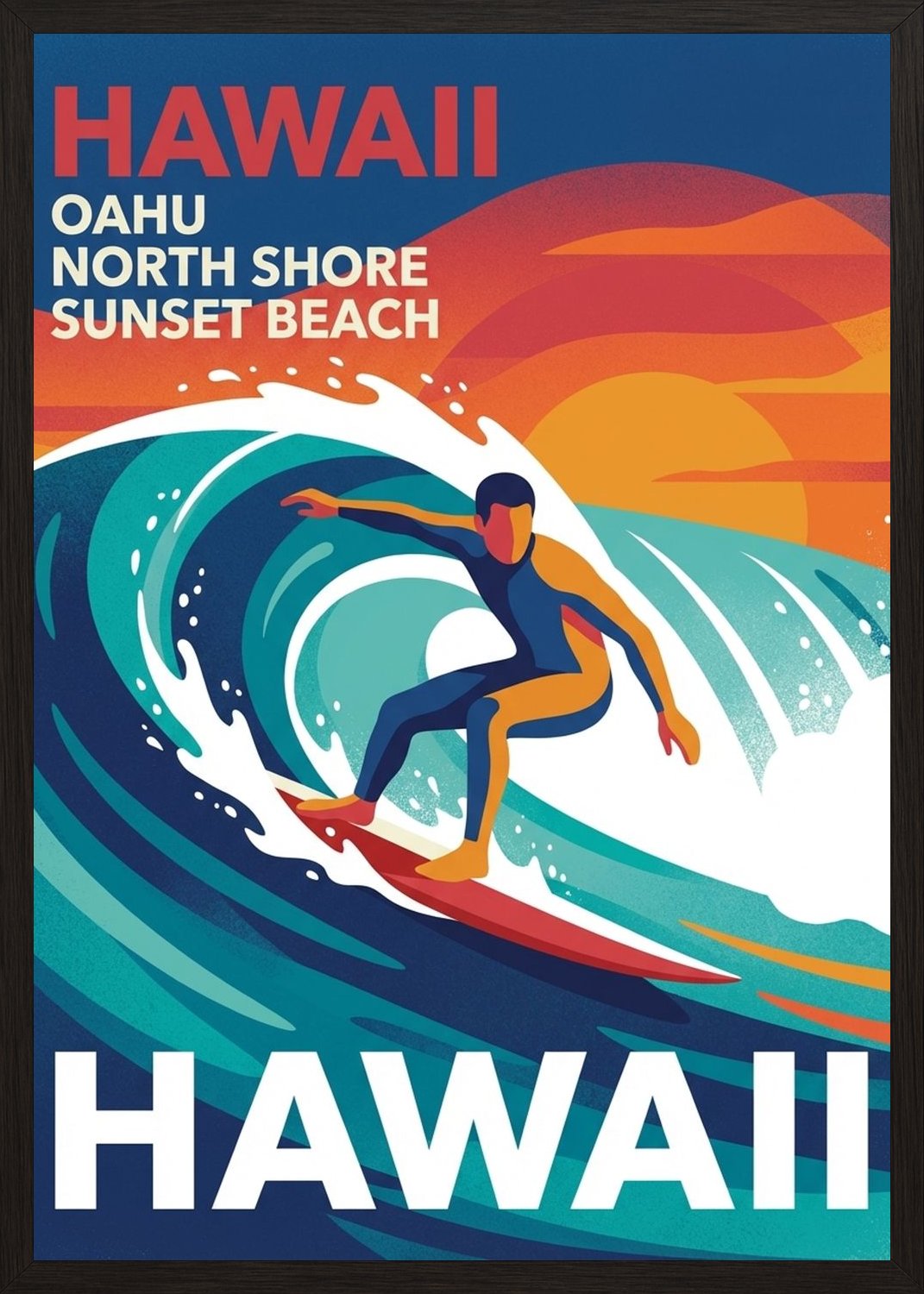 Poster in black frame